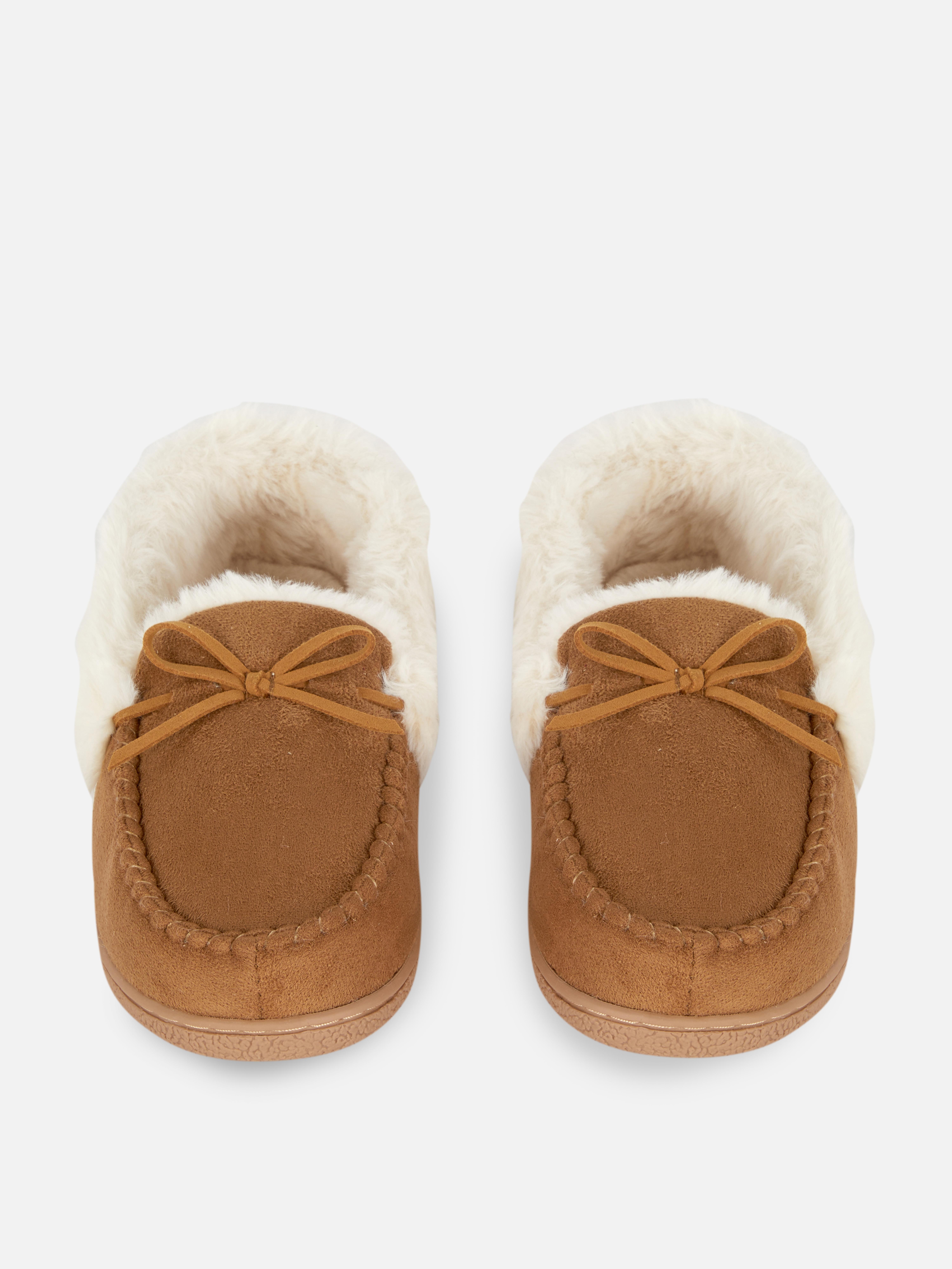 Faux Fur Apron Moccasin