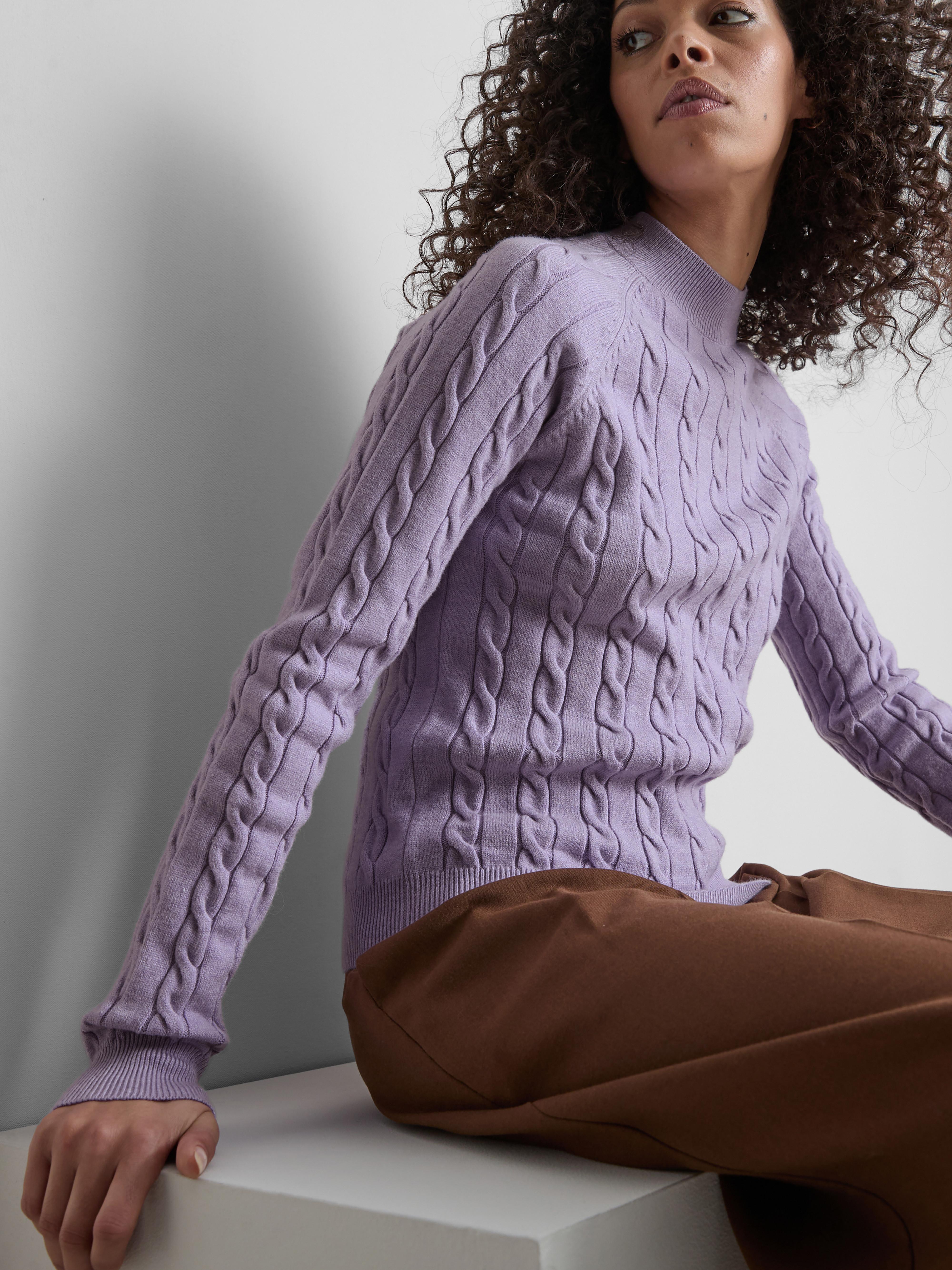 Turtle Neck Cable Sweater