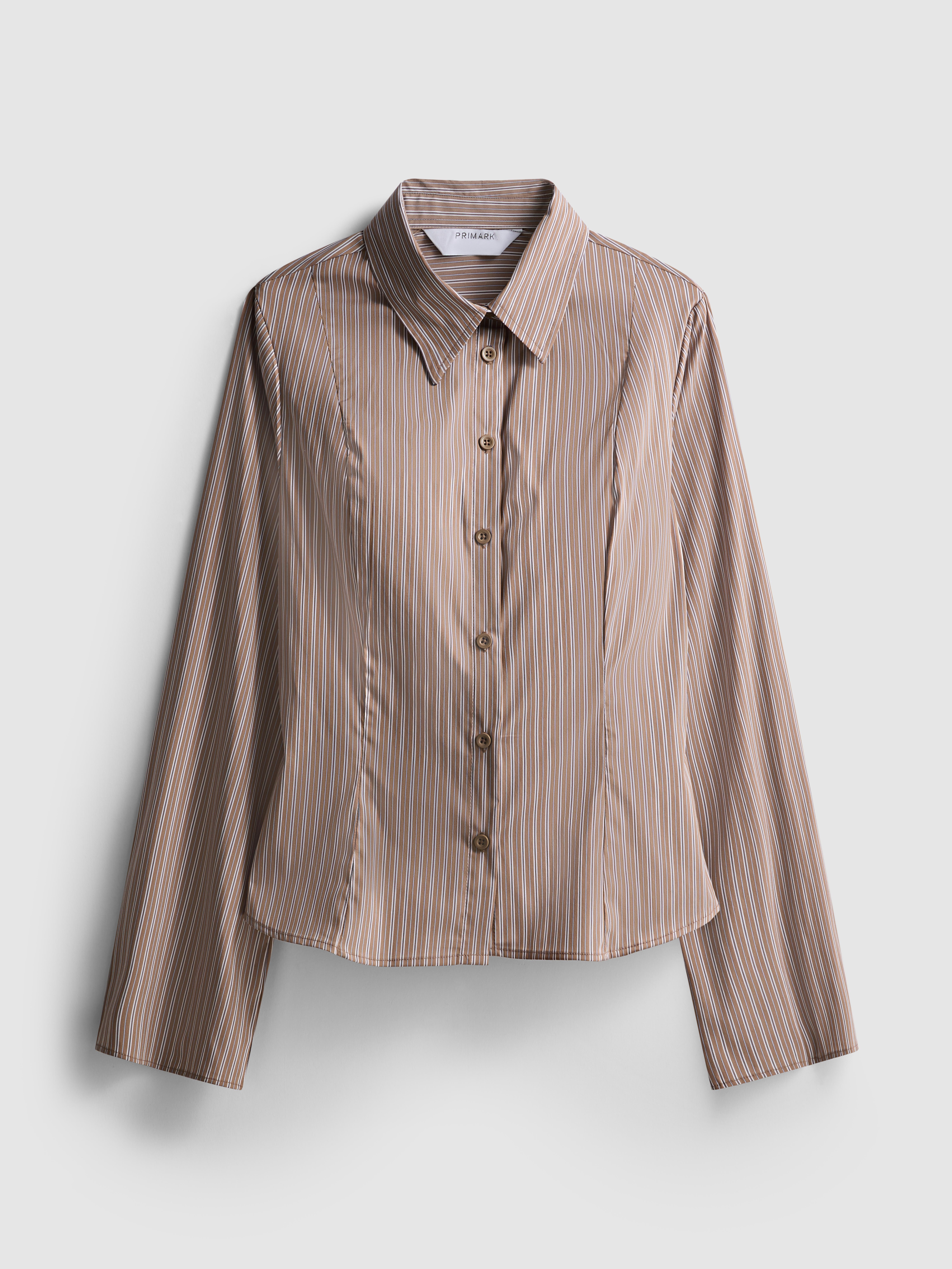 Tailored Striped Button-Up Shirt