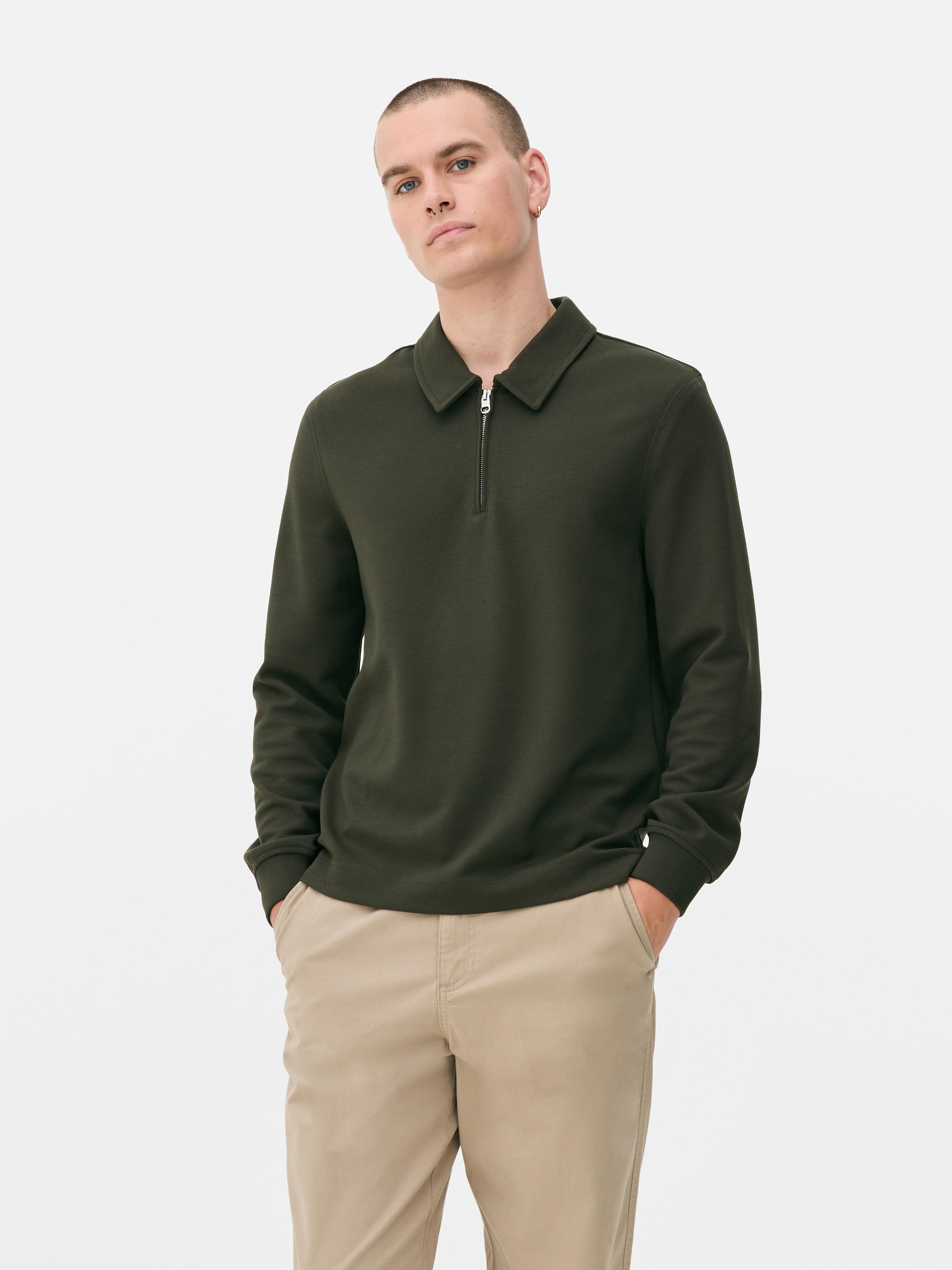 Twill Long Sleeve Polo Shirt