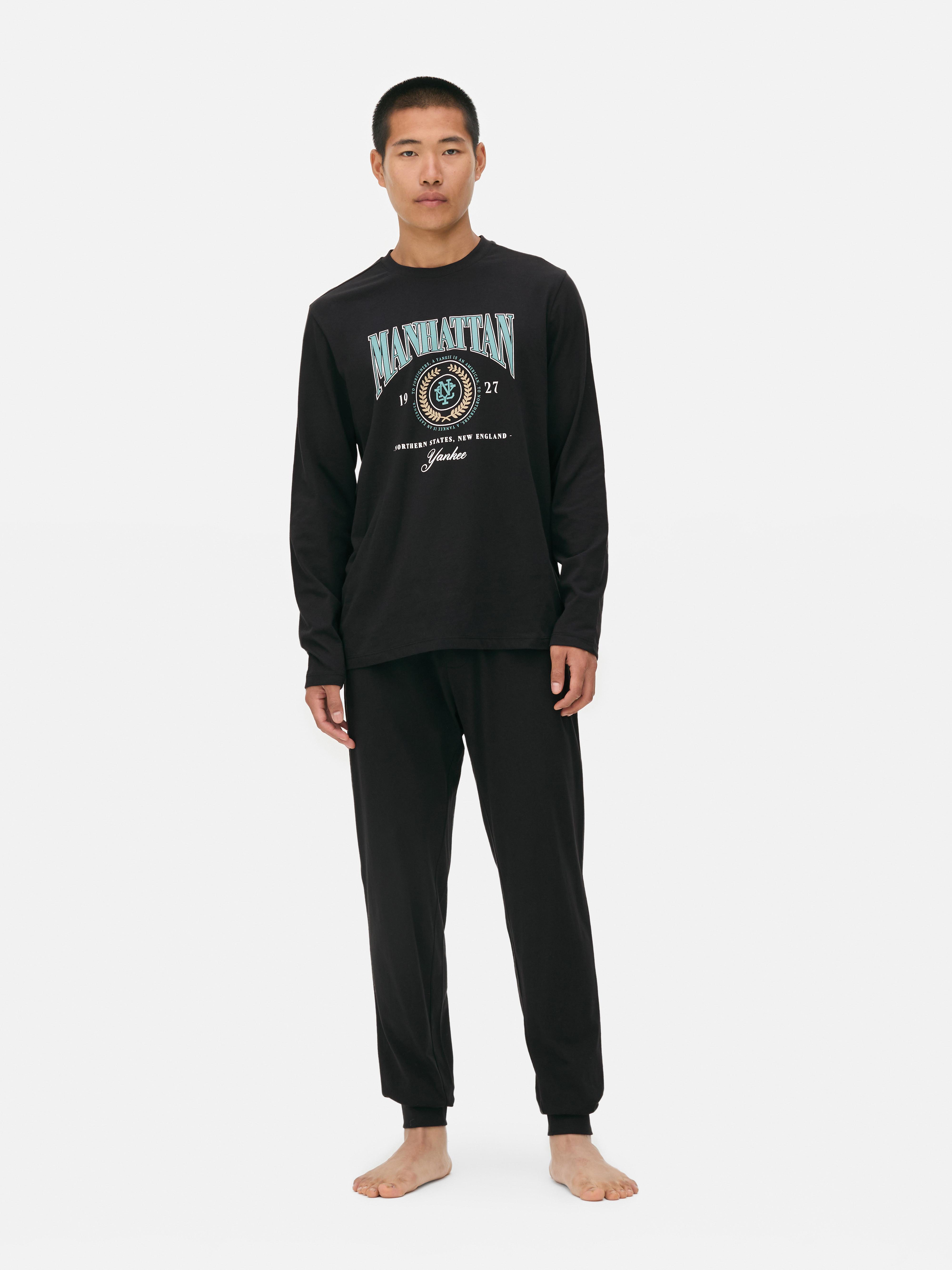 Printed Long Pajama Set