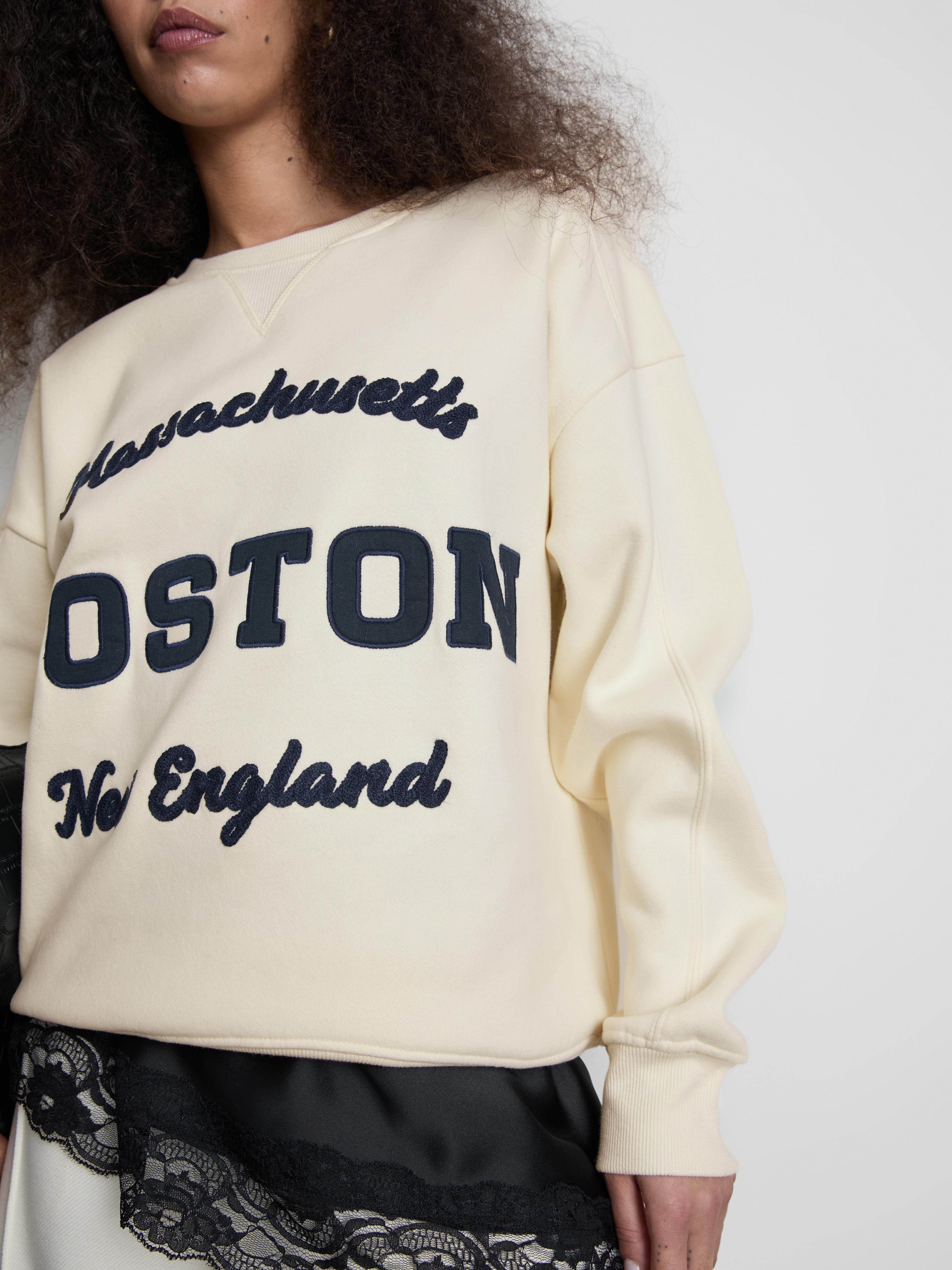 Oversized Cotton Rich Boston Sweatshirt