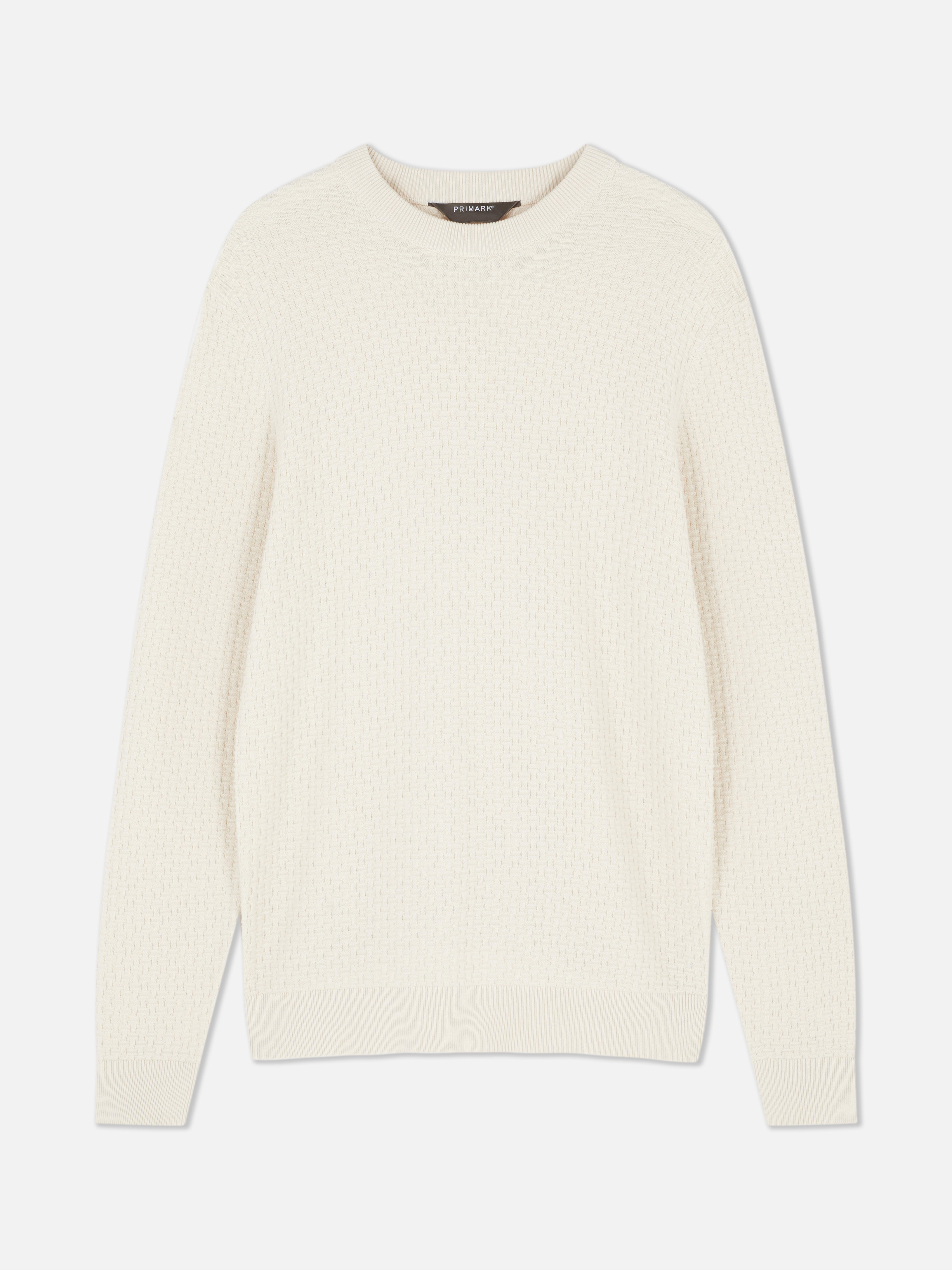 Textured Crew Neck Sweater