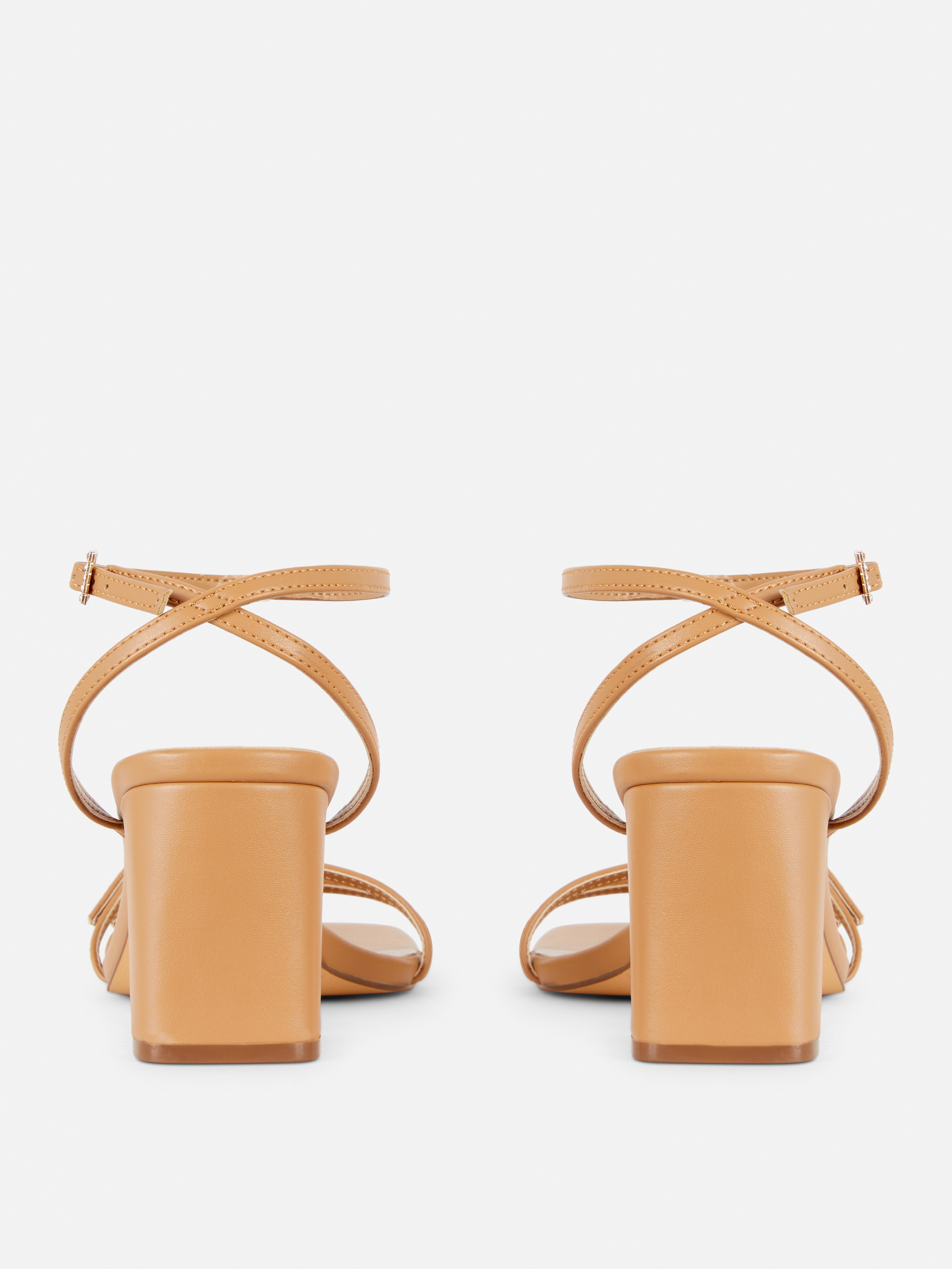 Diamanté Buckle Block Heels