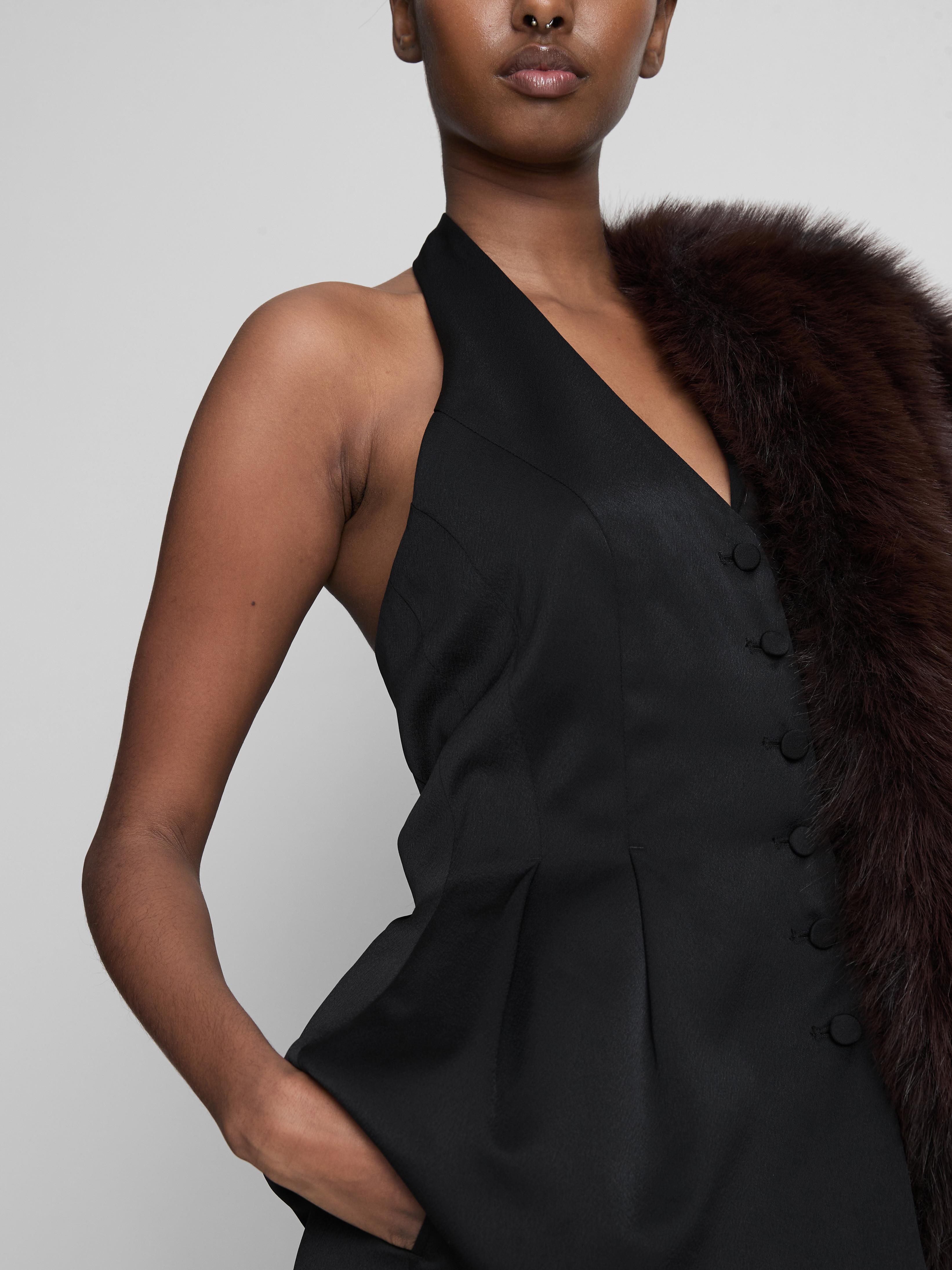 Satin Halterneck Waistcoat