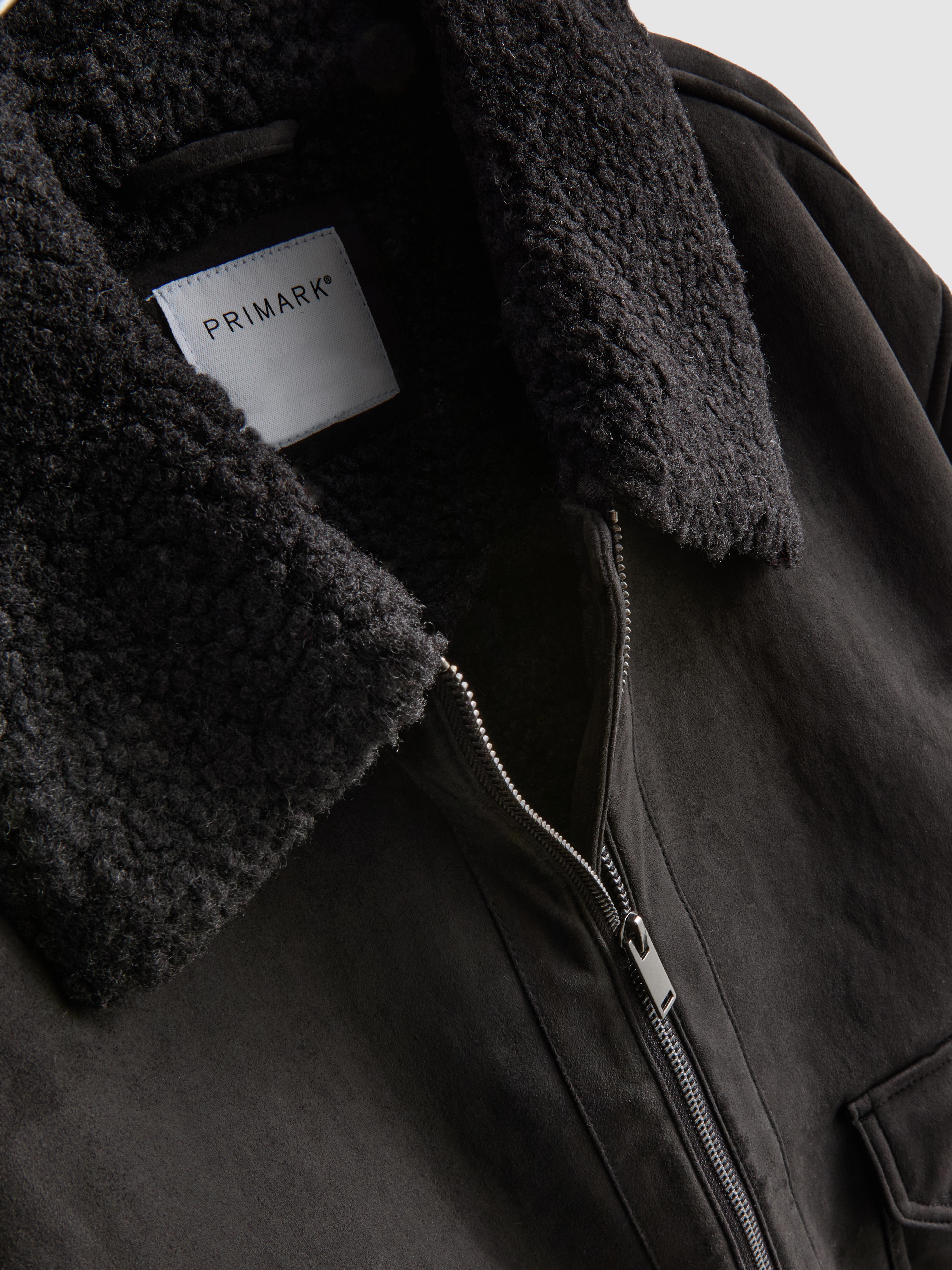 Faux Suede Zip-Up Jacket