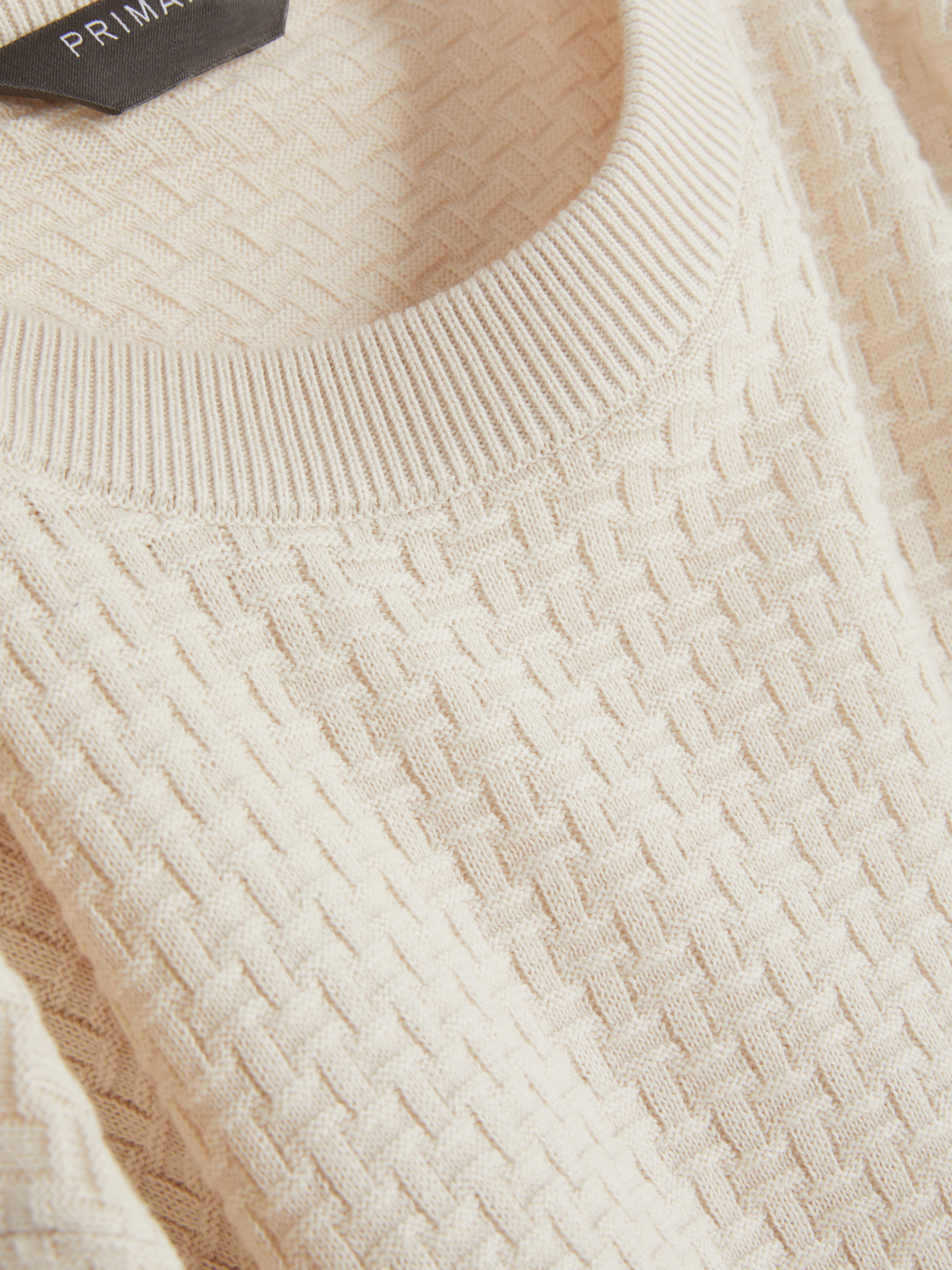 Textured Crew Neck Sweater