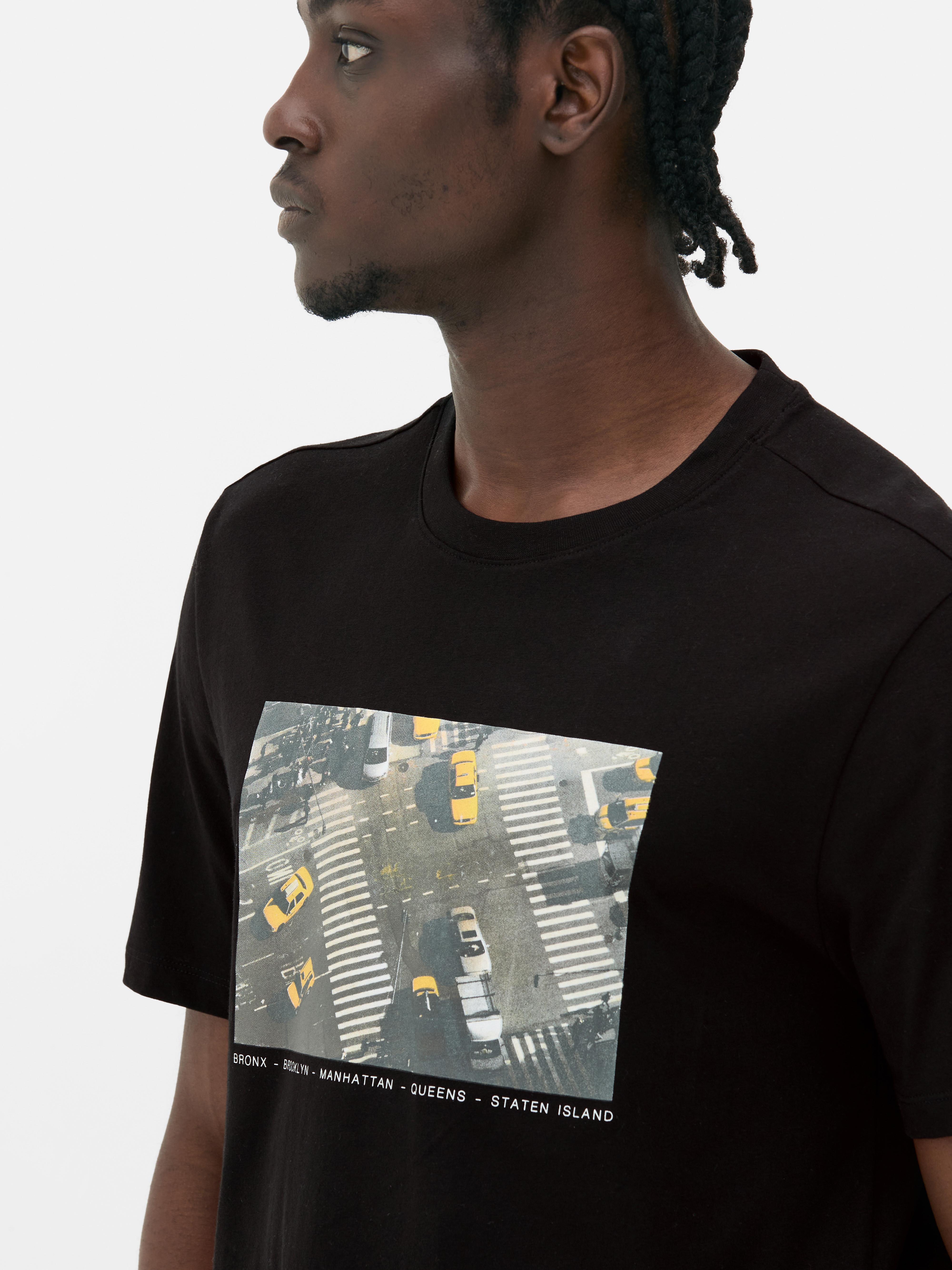 Taxi Graphic Short-Sleeved T-Shirt