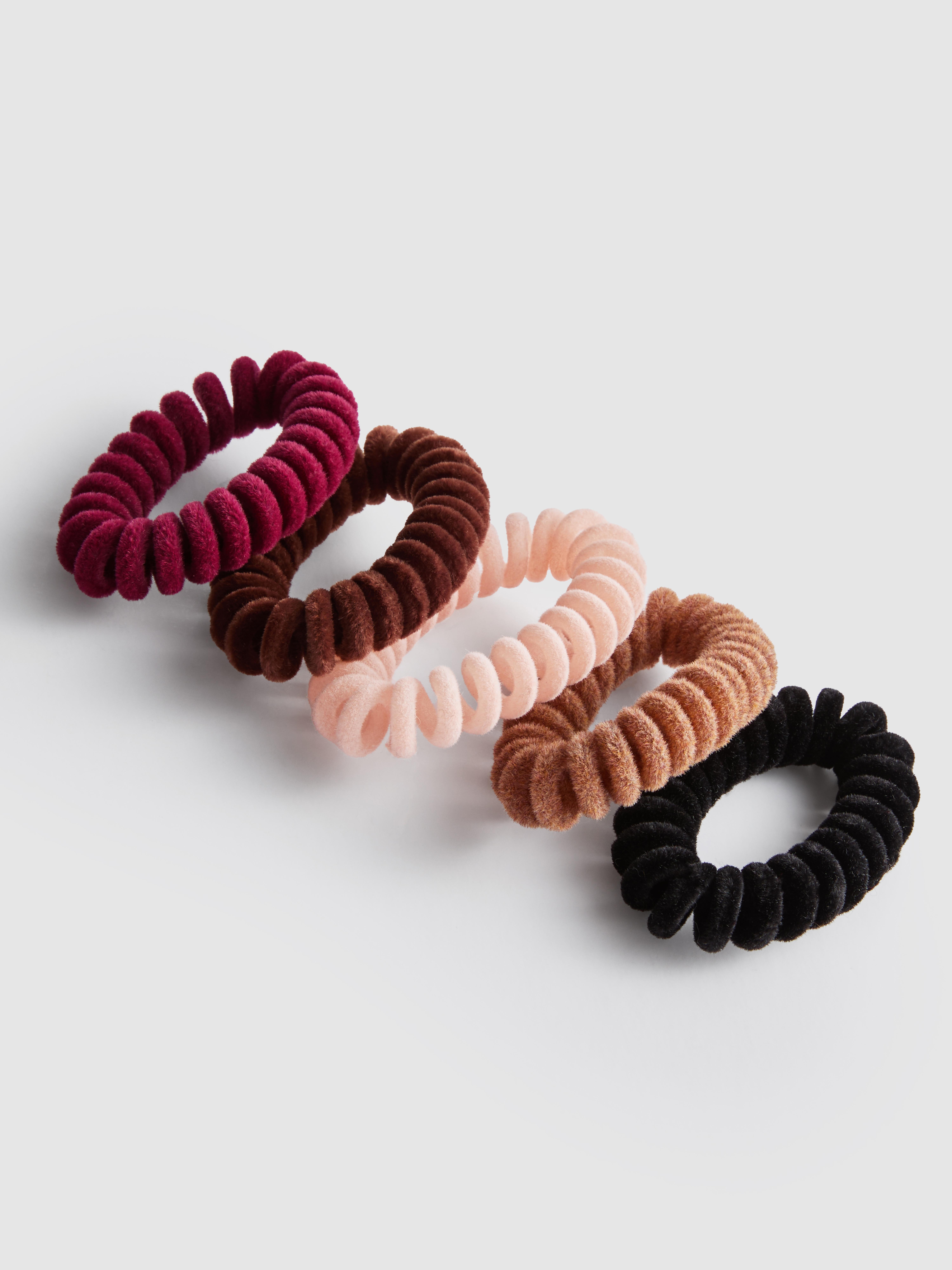 5pk Felt Spiral Hair Bands