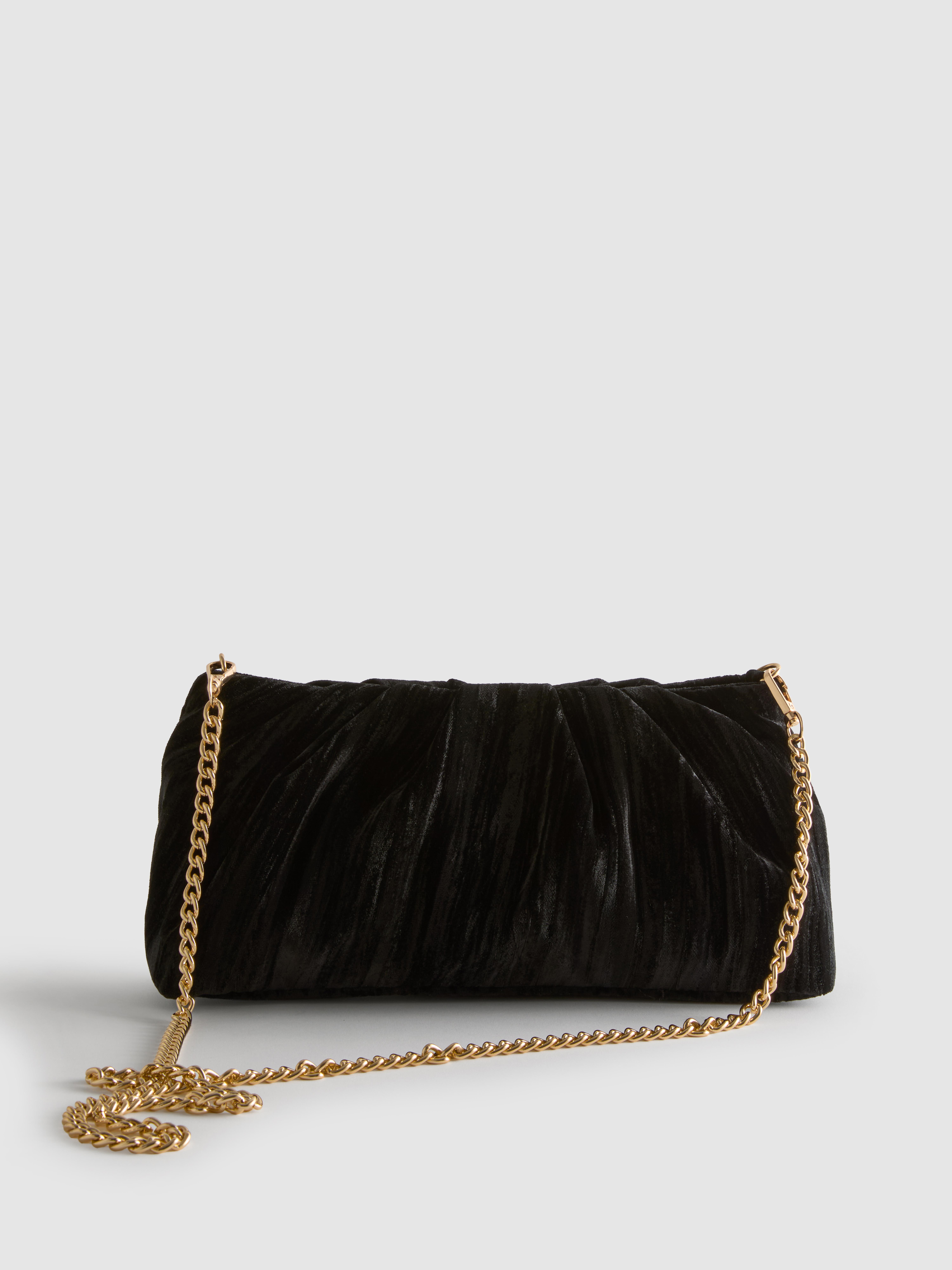 Velvet Chain Clutch
