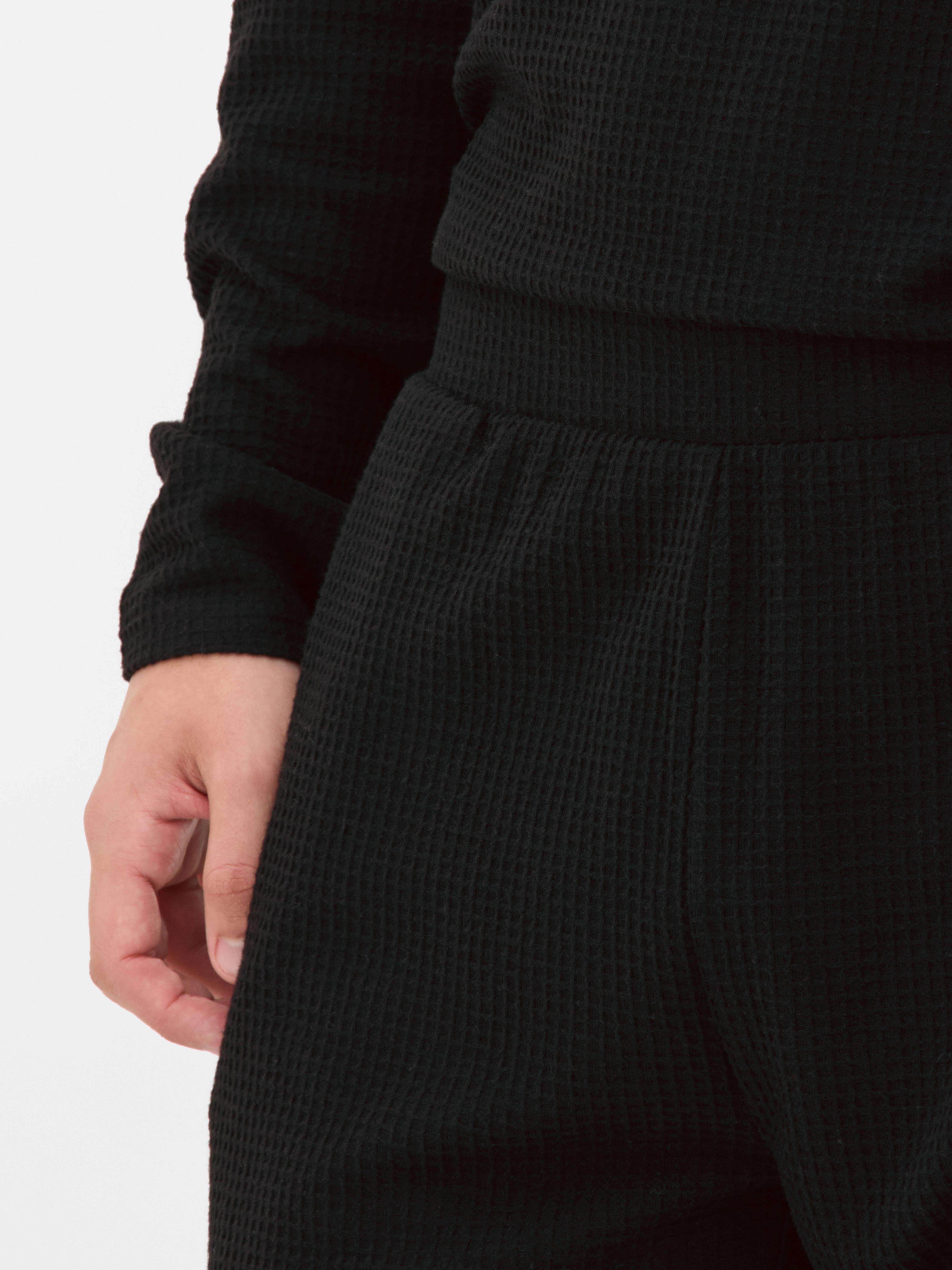 Waffle Texture Long Pajamas