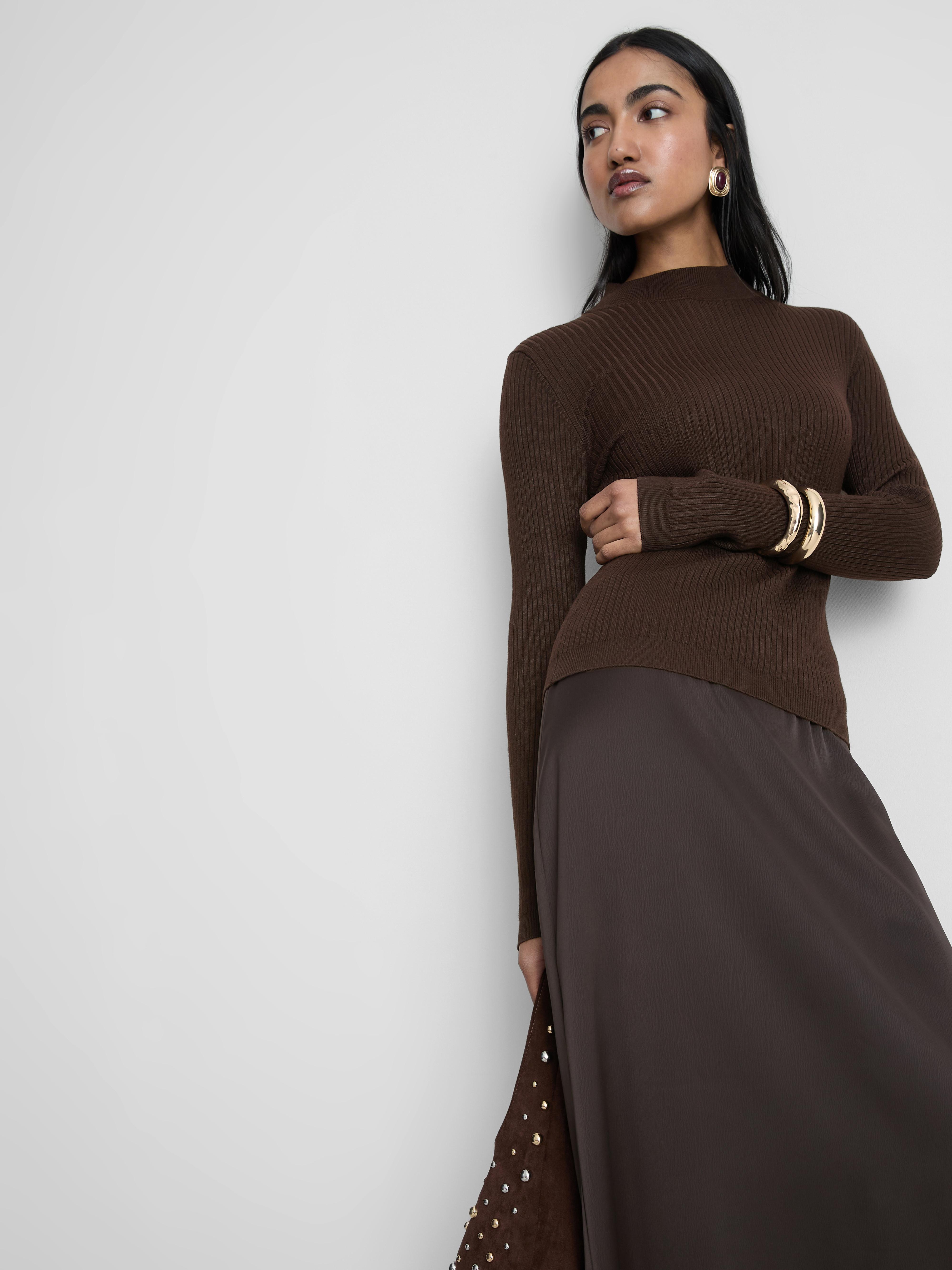 Ribbed Turtleneck Sweater