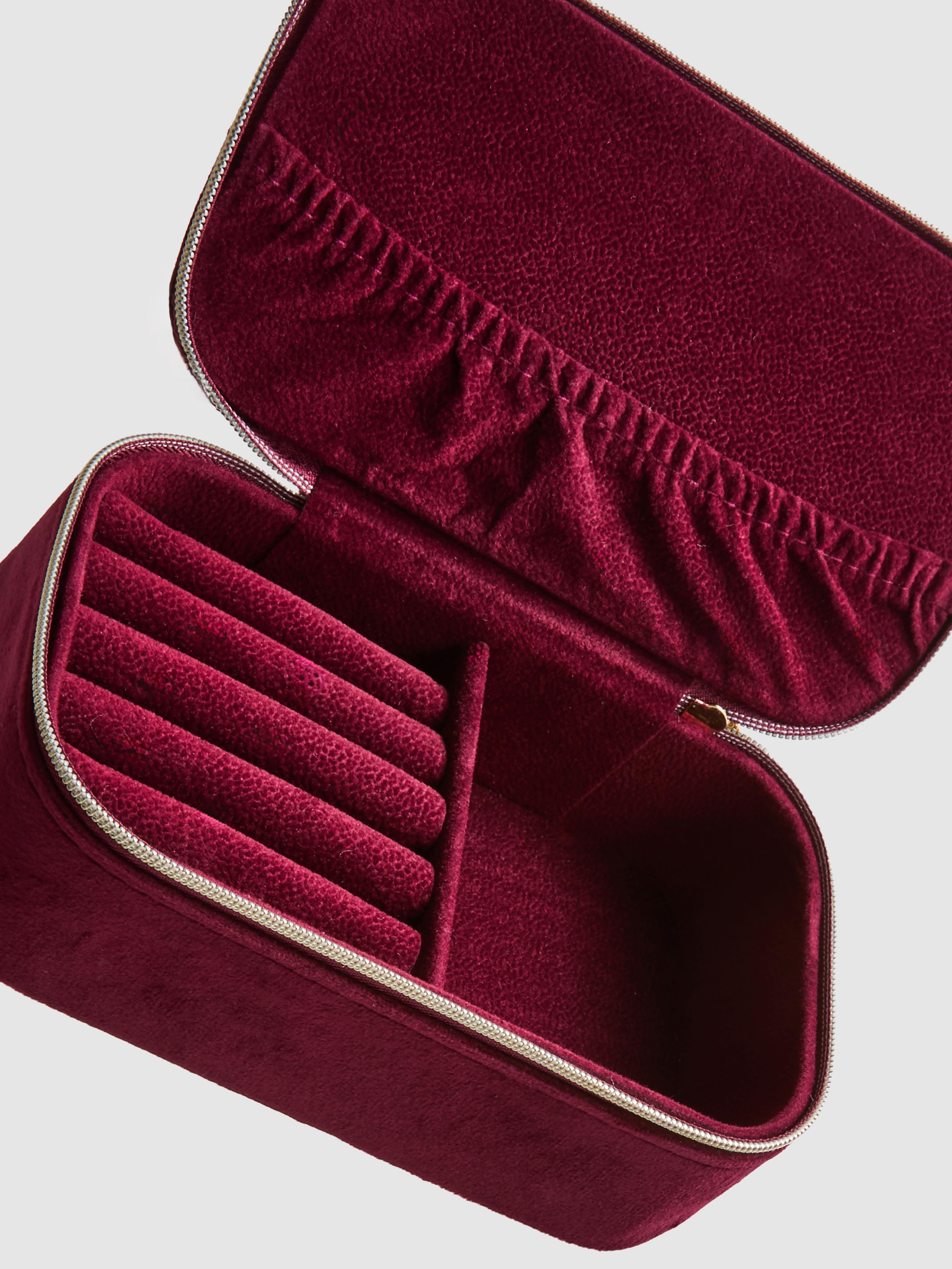 Rectangle Velvet Initial Jewelry Box