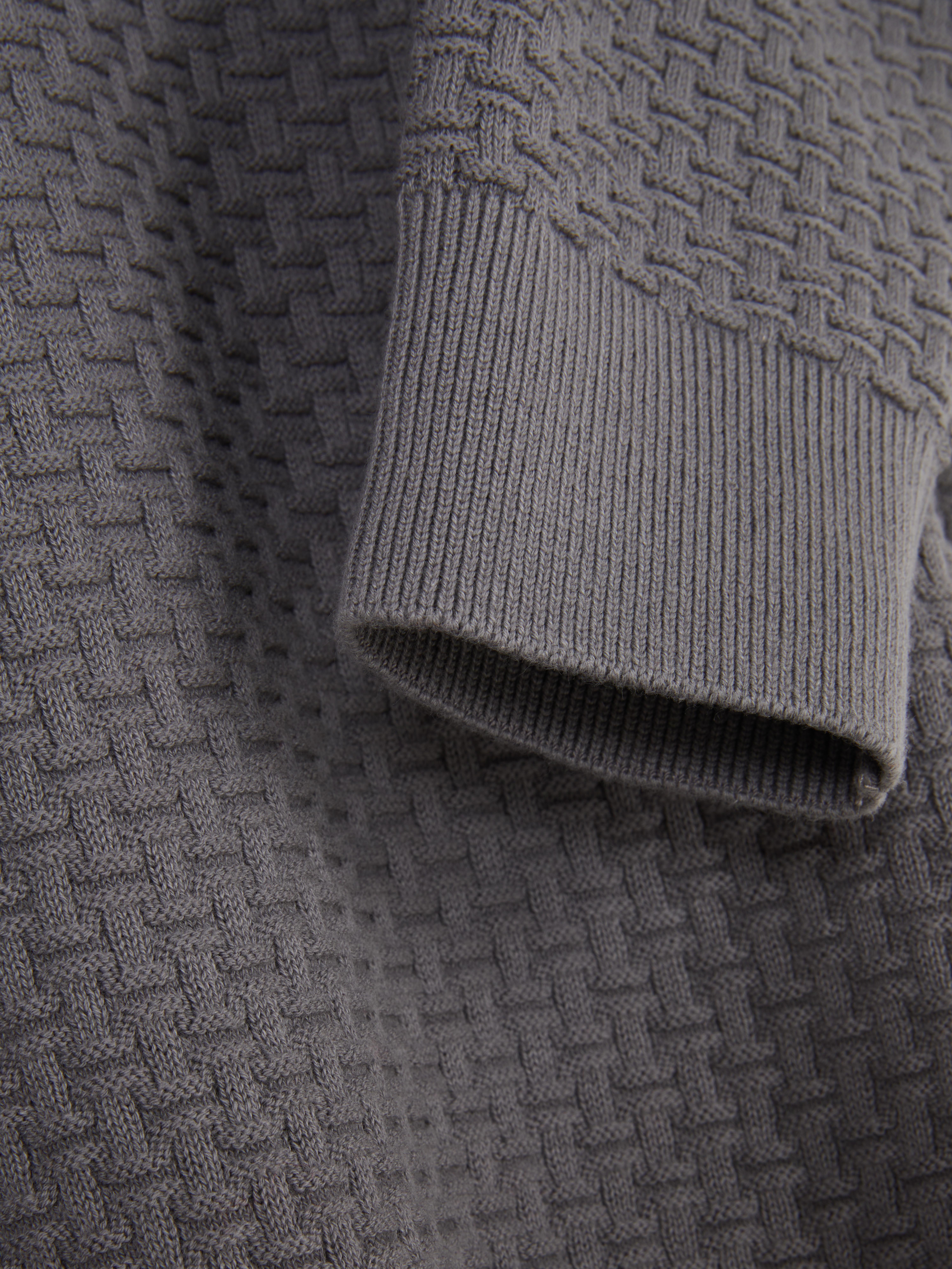 Textured Crew Neck Sweater