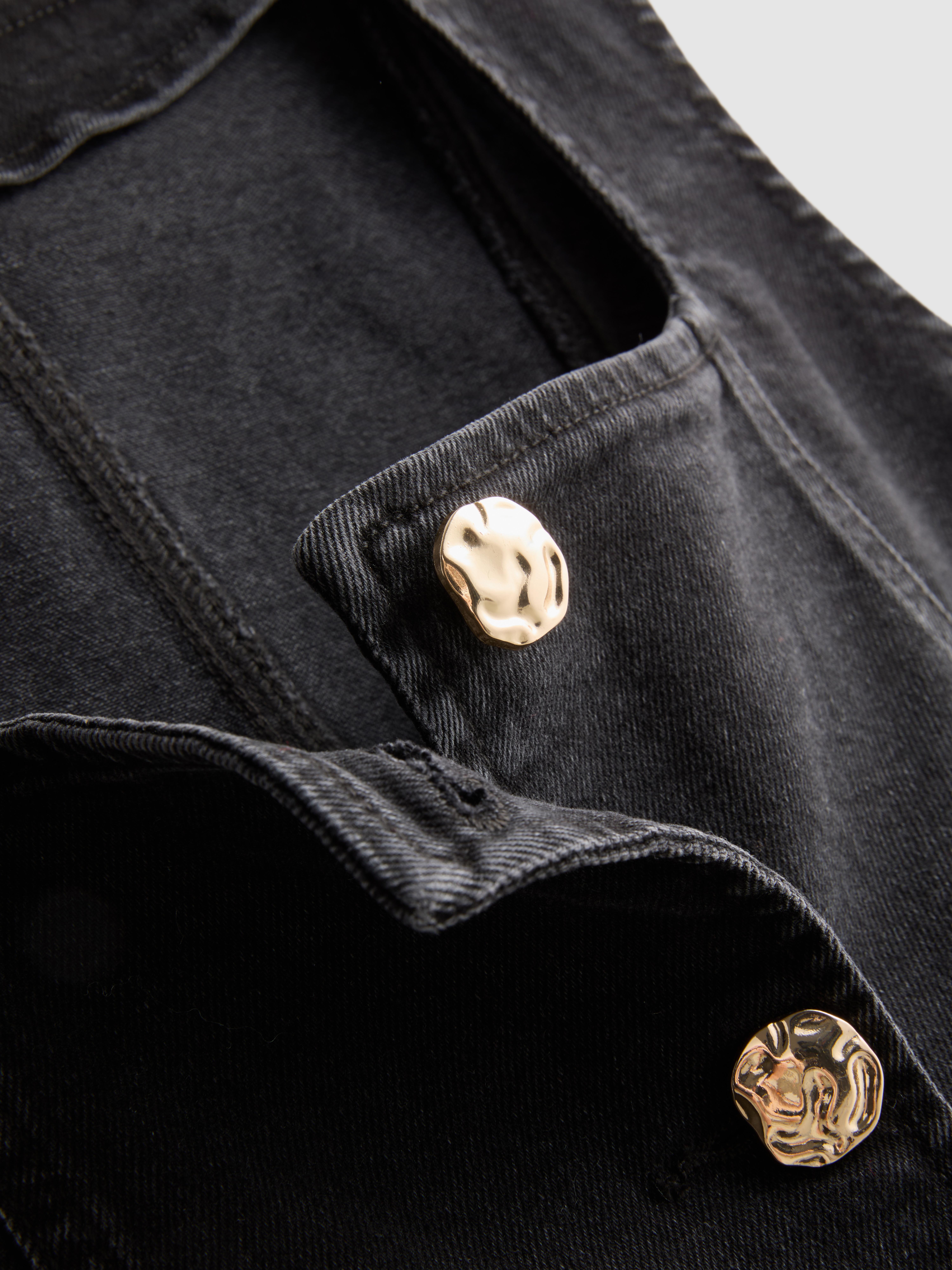 Square Neck Denim Waistcoat