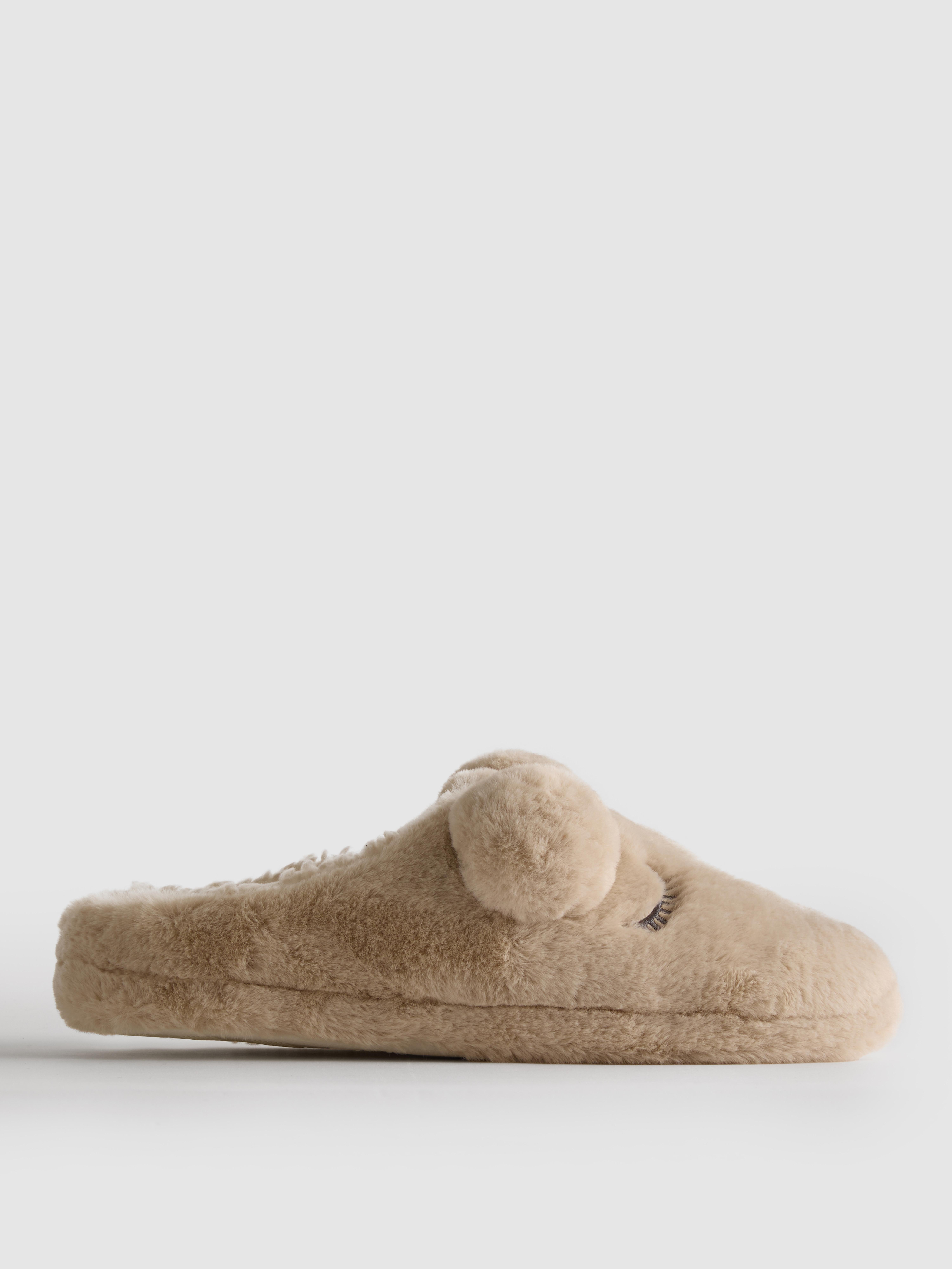 Teddy Bear Mule Slippers