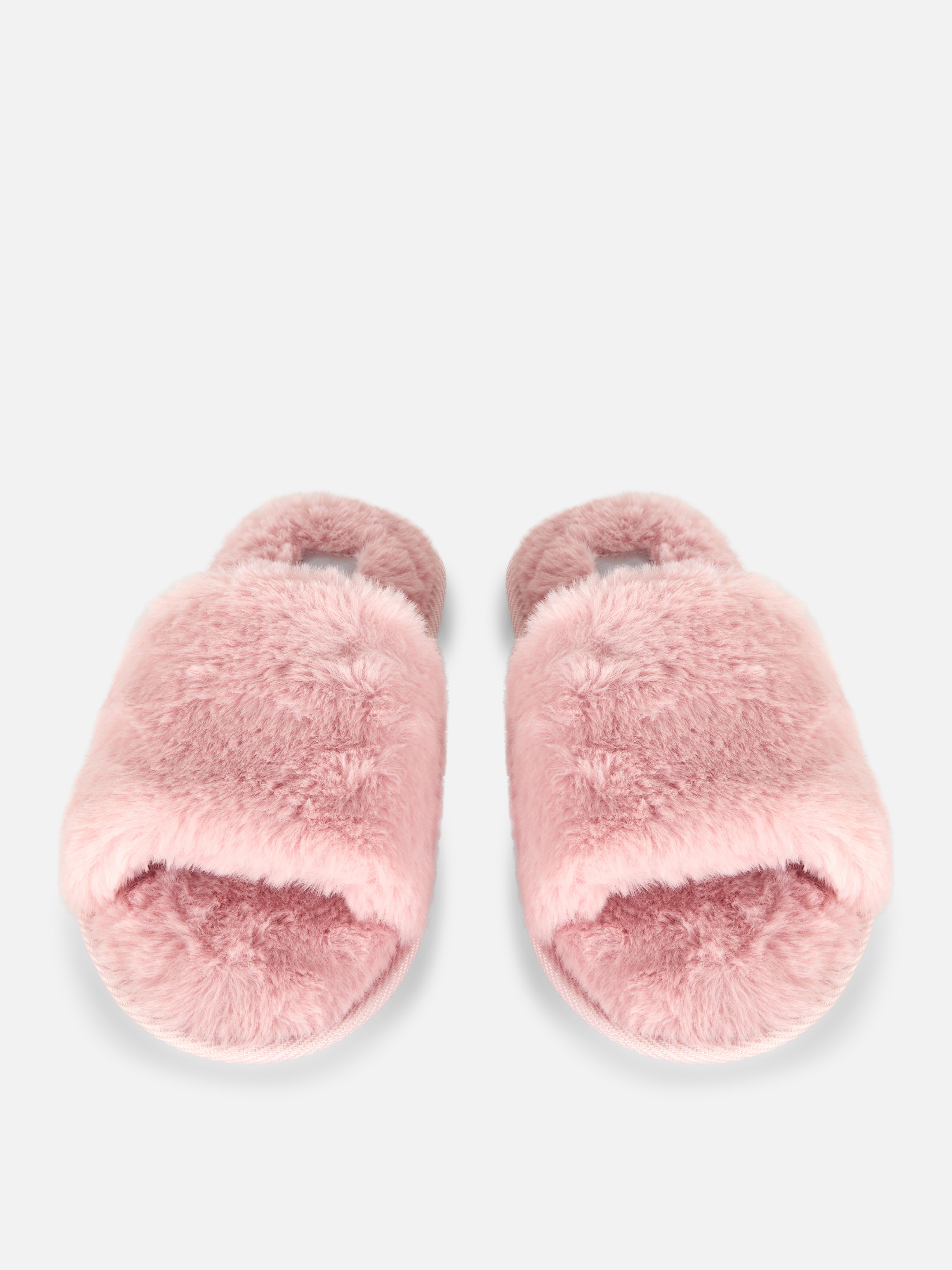 Fluffy Crossband Slippers