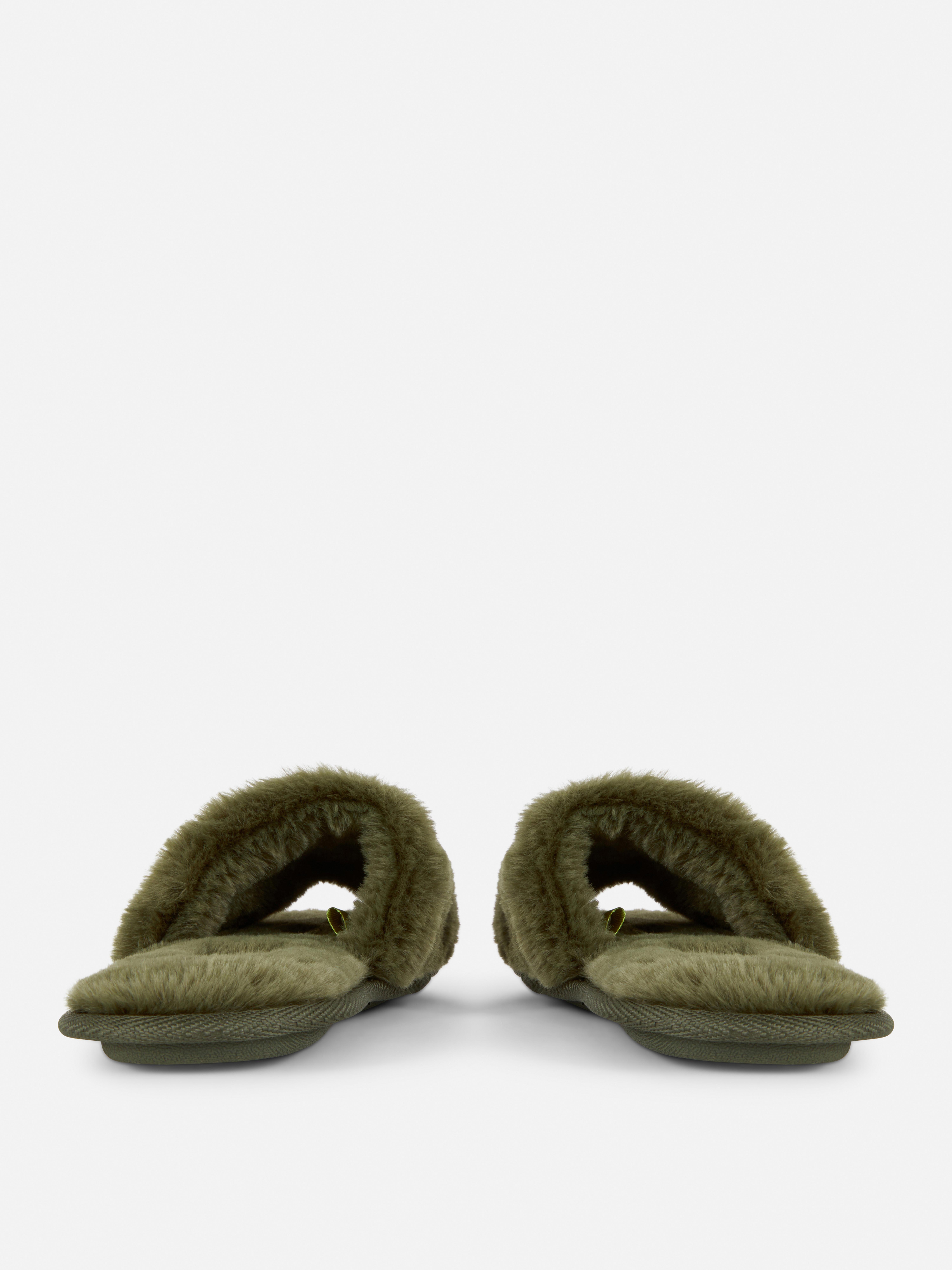 Fluffy Crossband Slippers