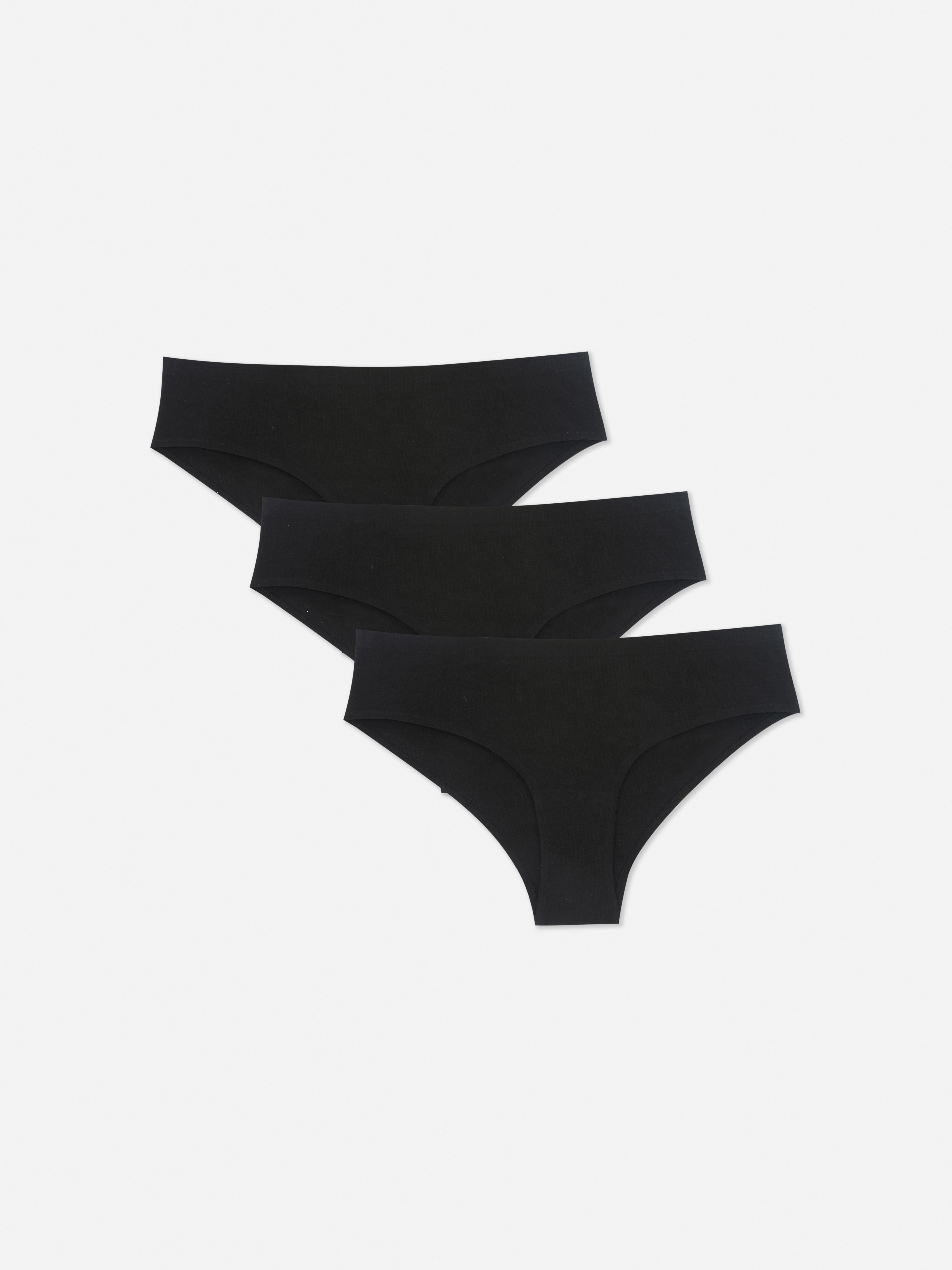 3-Pack Invisible Black Briefs