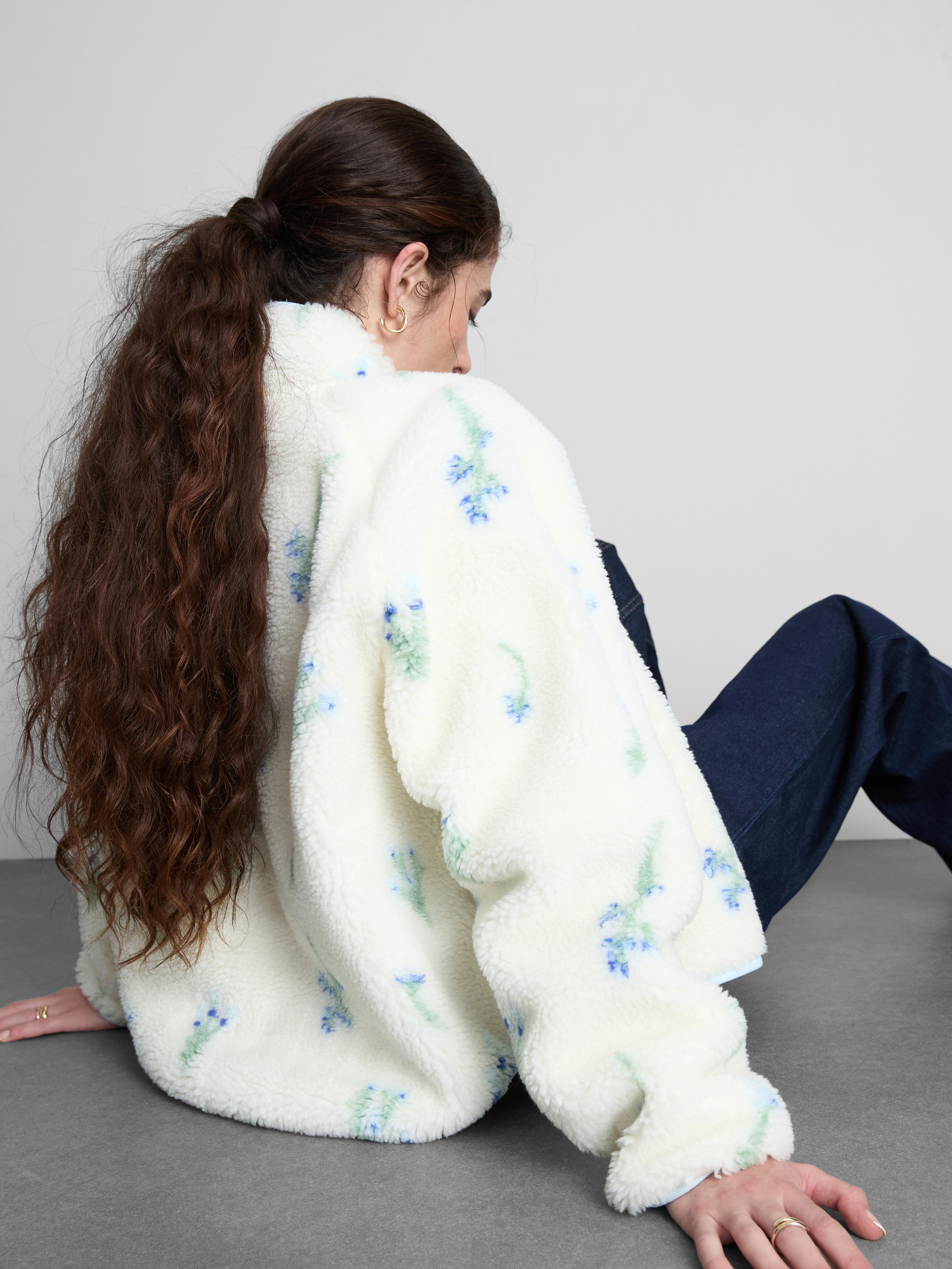 Printed Snap Button Borg Fleece