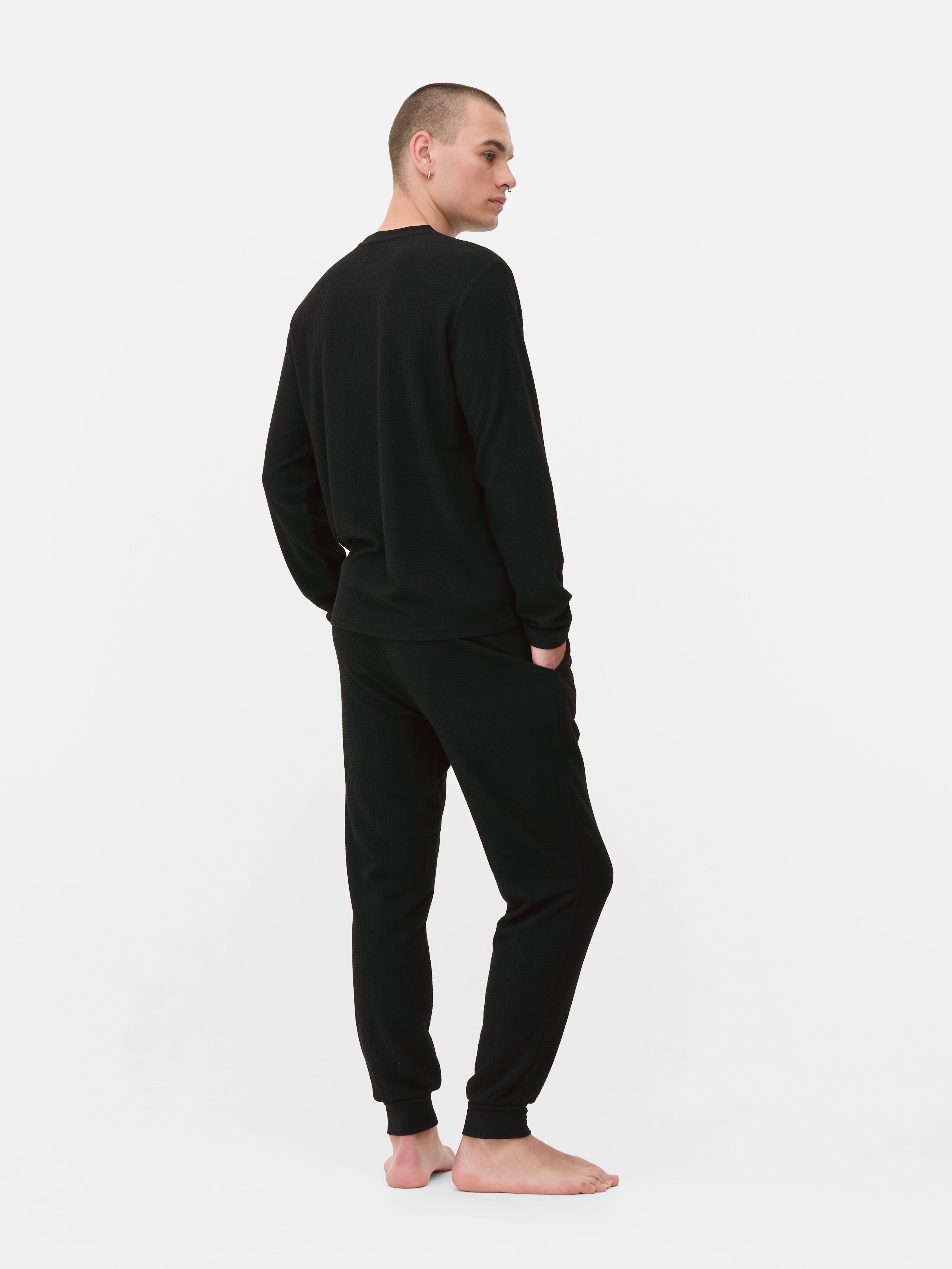 Waffle Texture Long Pajamas