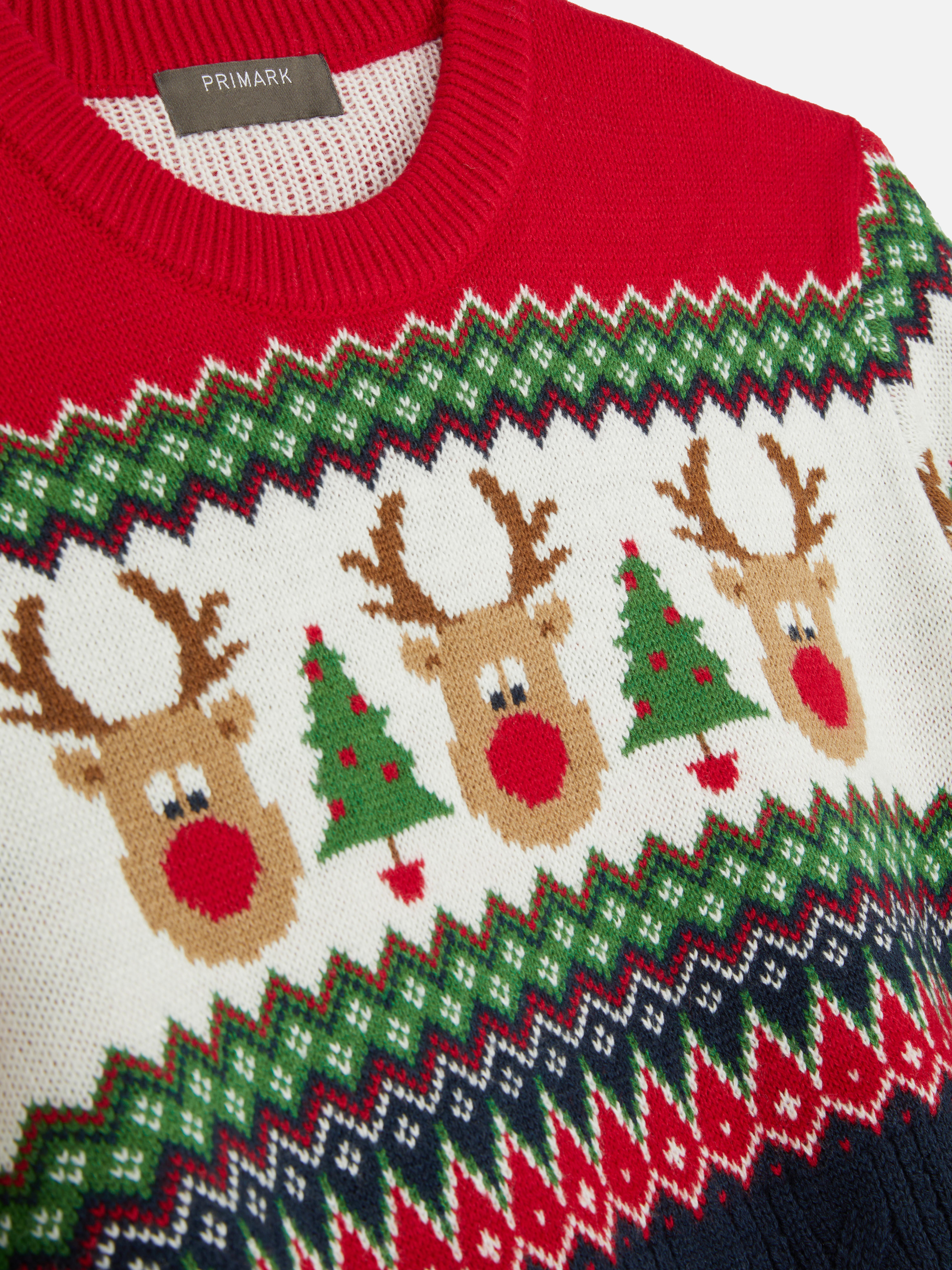 Reindeer Fair Isle Christmas Sweater