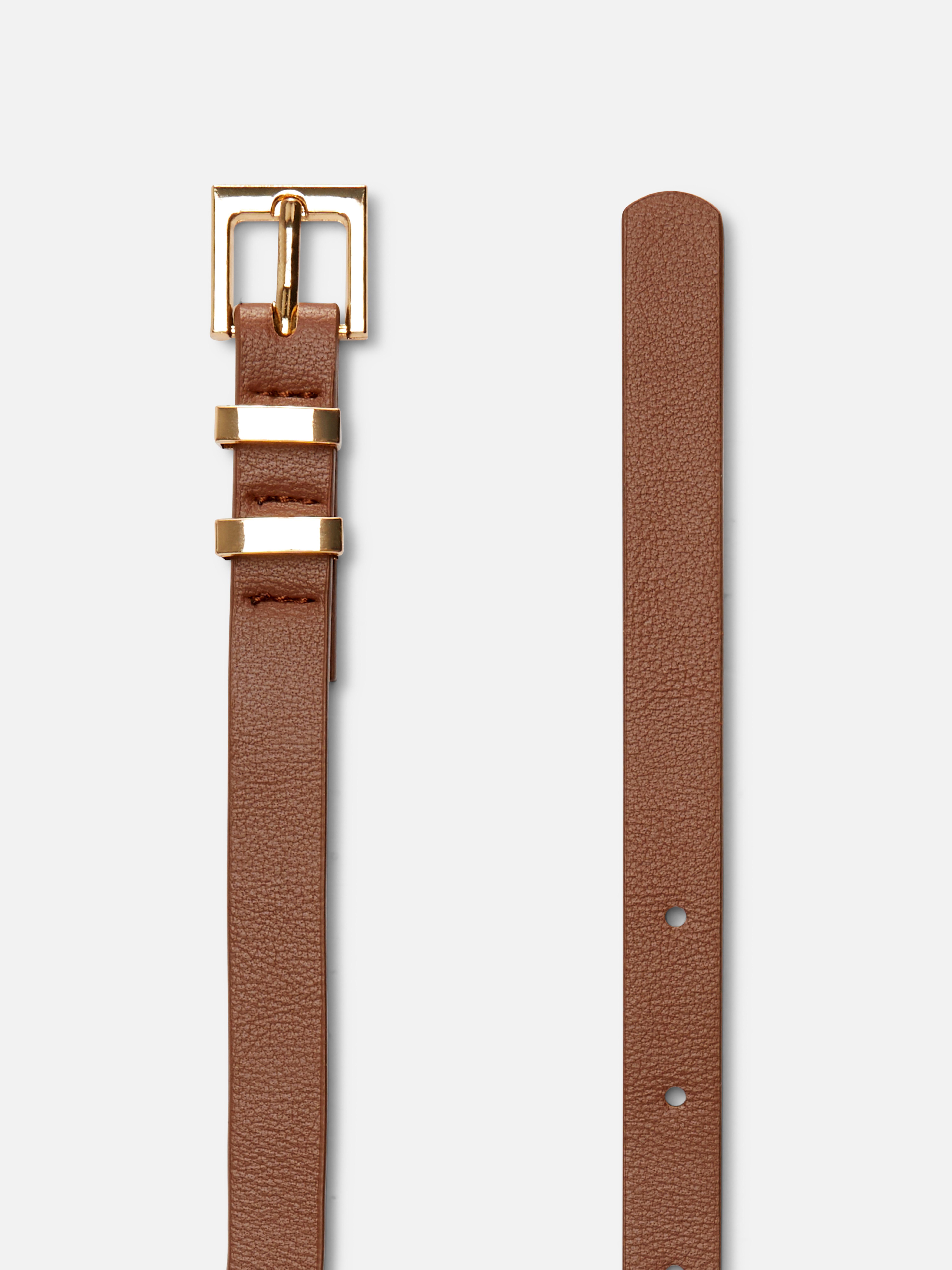 Skinny Square Buckle Belt