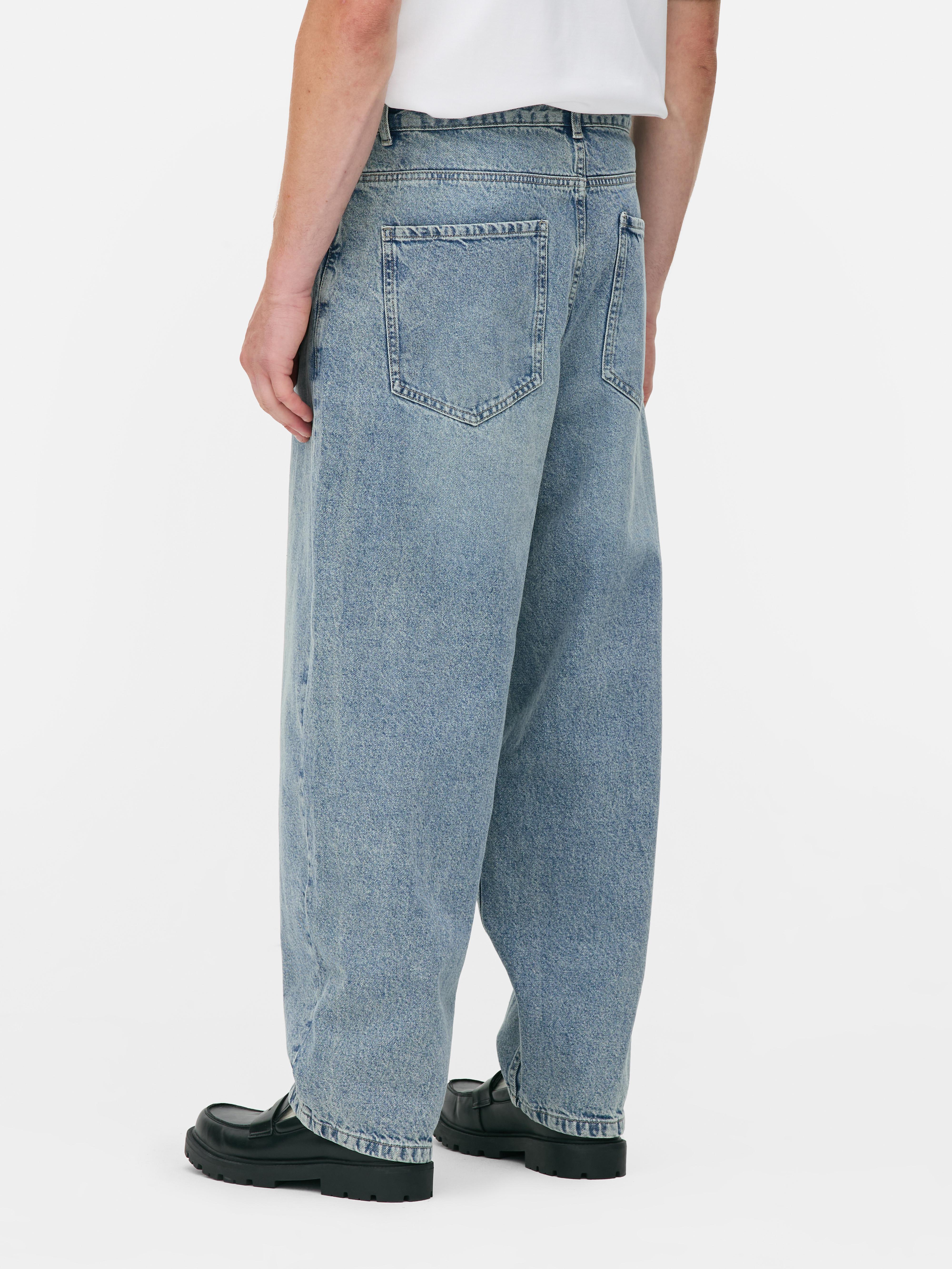 Low-Rise Barrel Leg Jeans