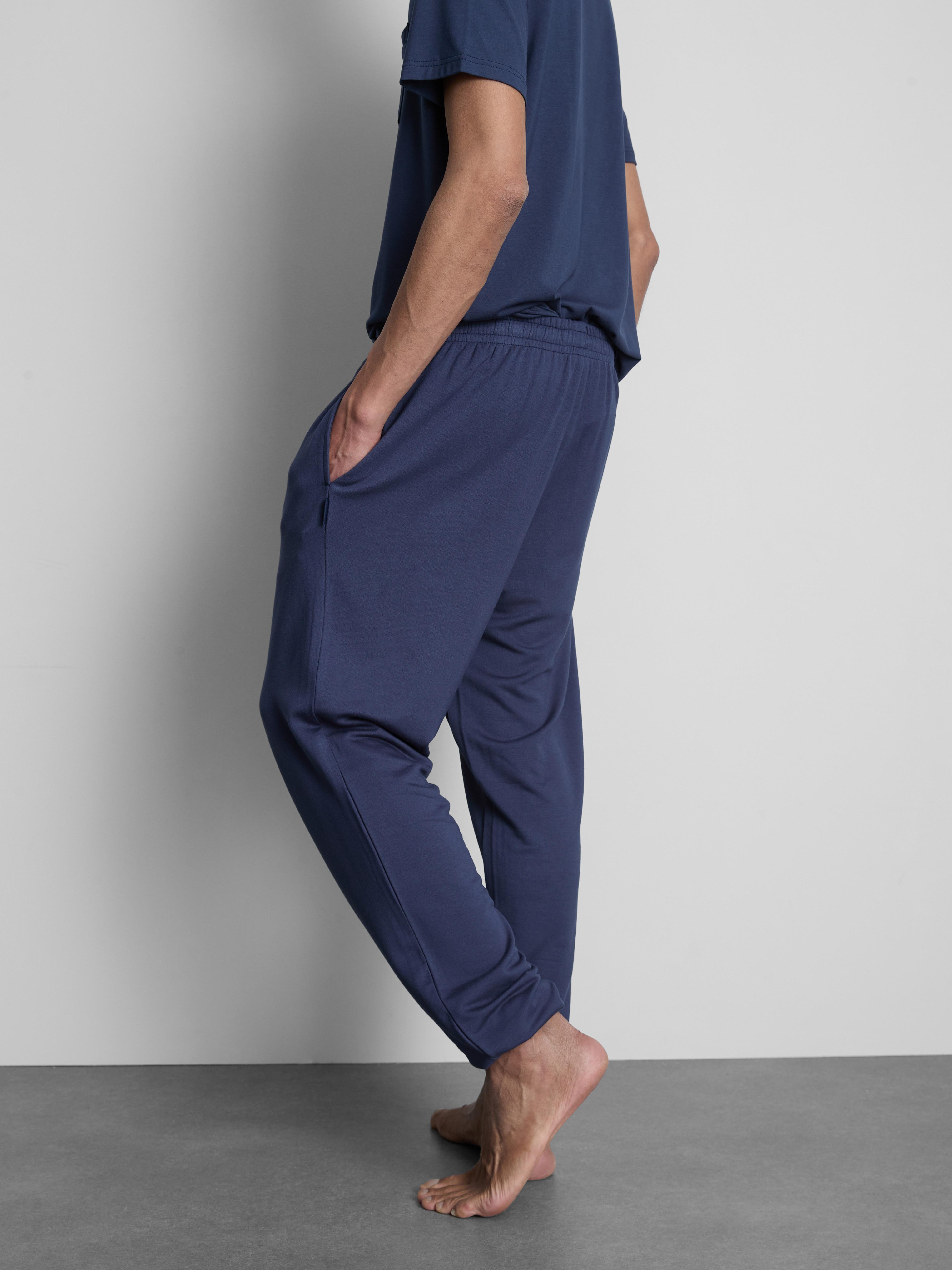 Cuffed-Leg Drawstring Pajama Bottoms