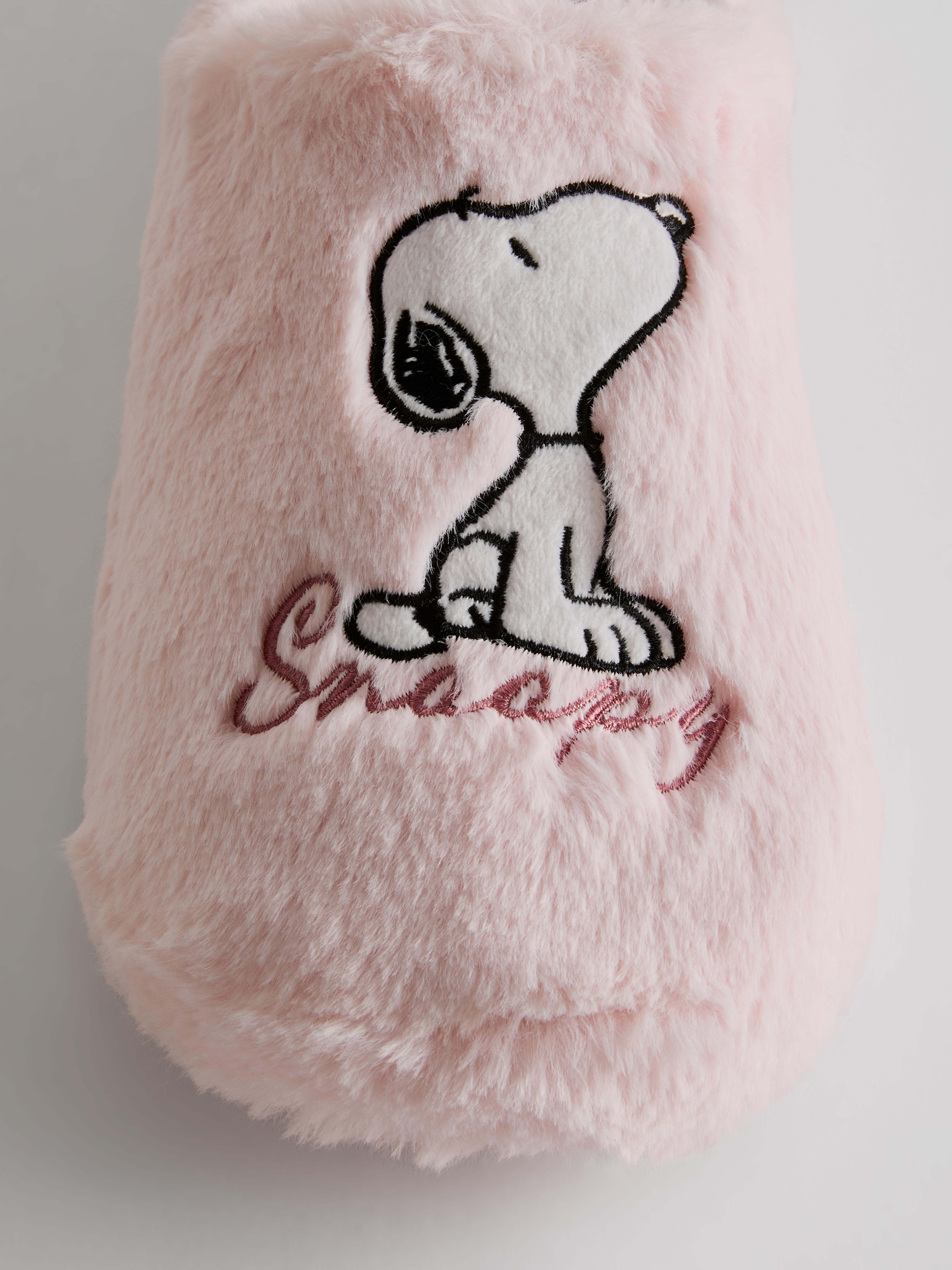 Snoopy Faux Fur Mule Slippers