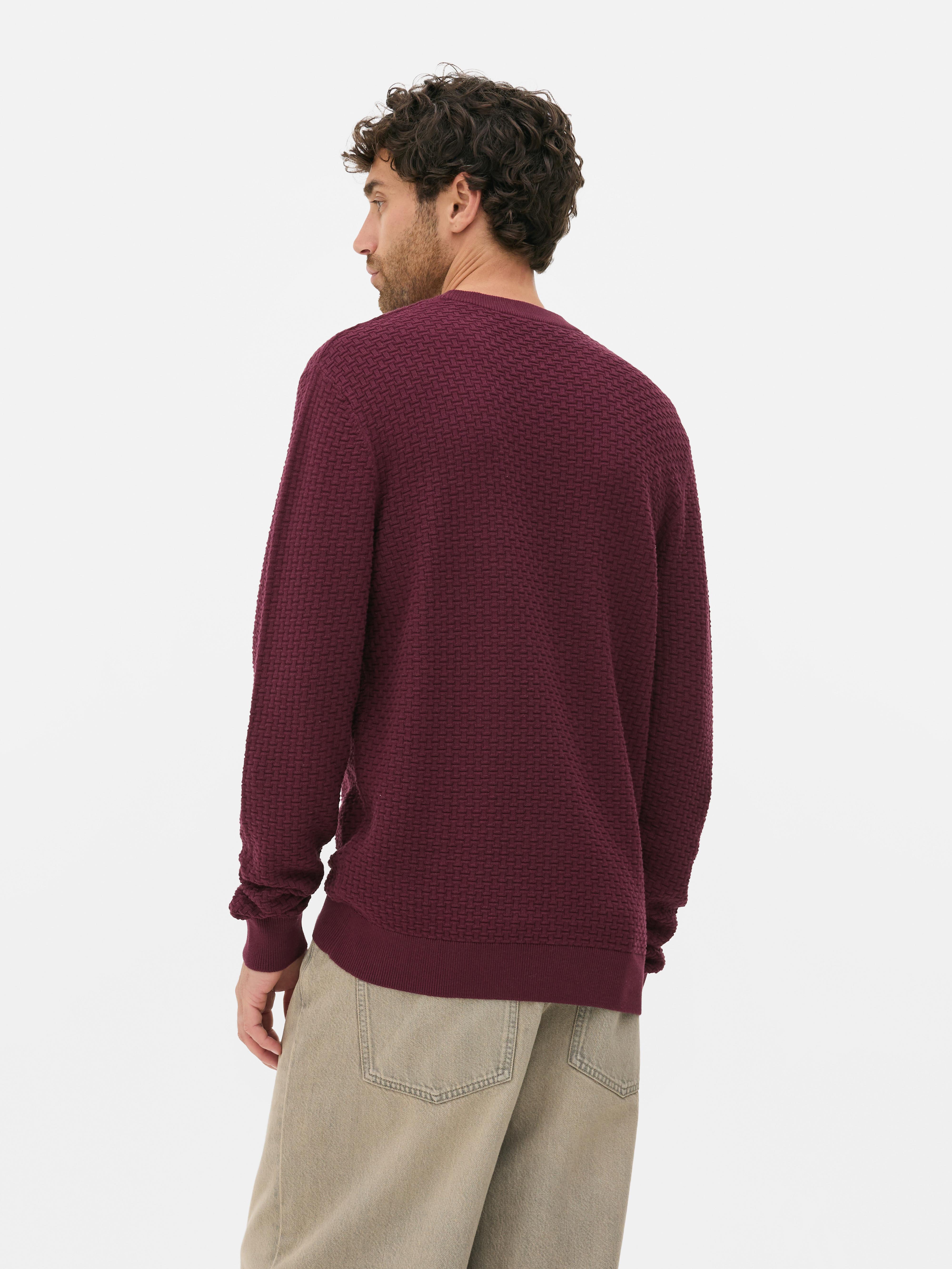Textured Crew Neck Sweater