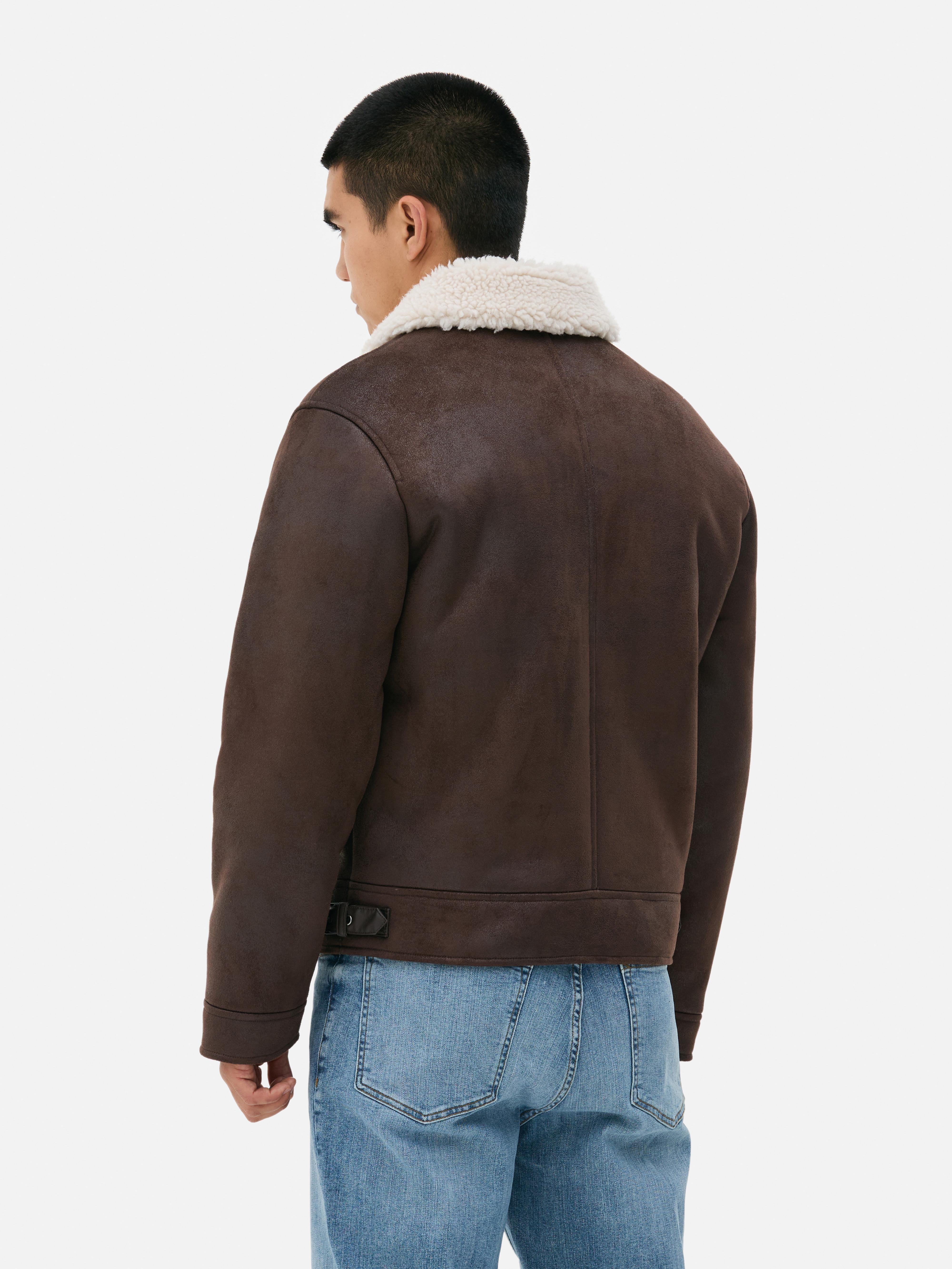 Suede And Faux Fur Flight Jacket