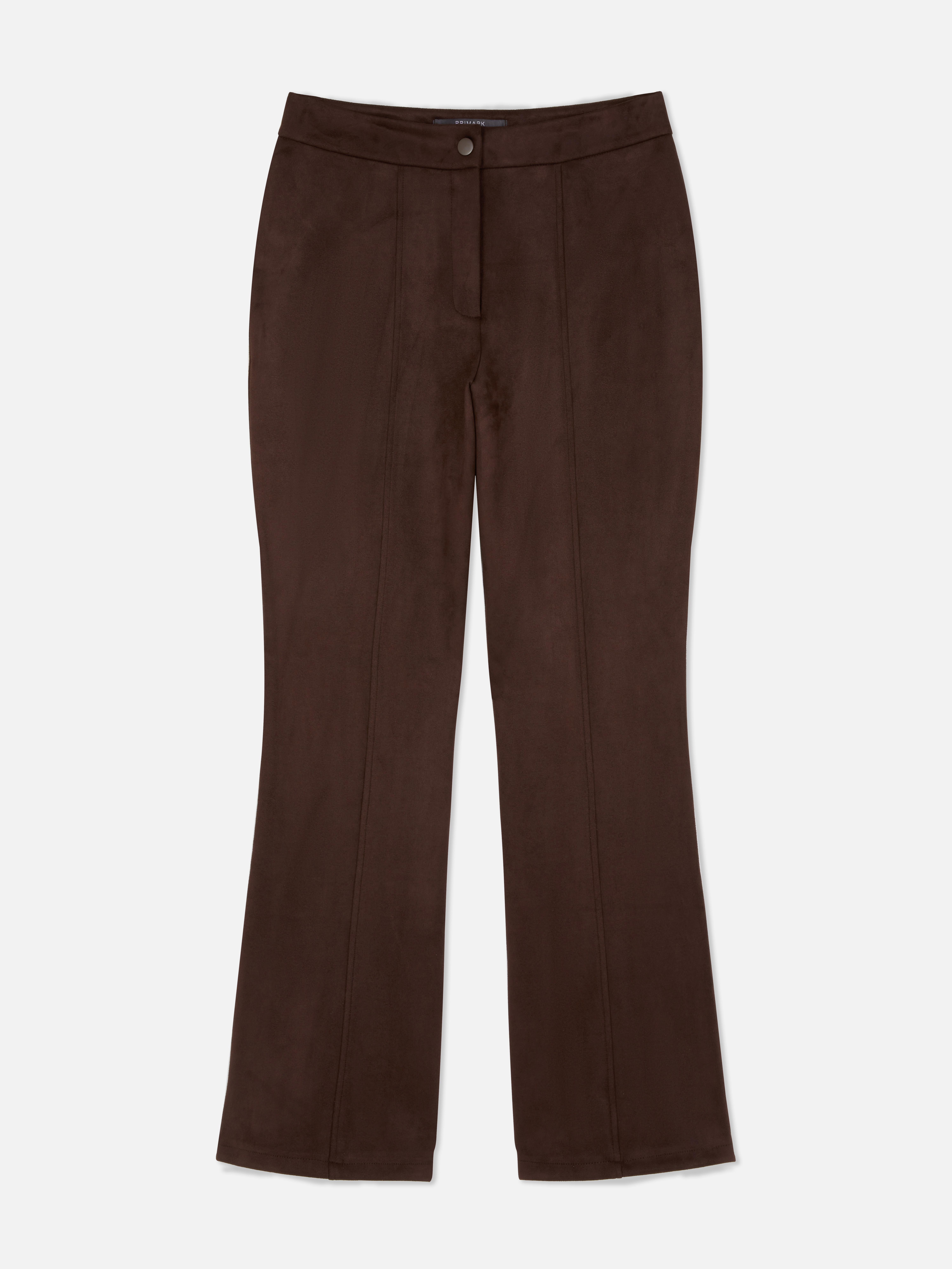 Paula Echevarría Faux Suede Flare Pants