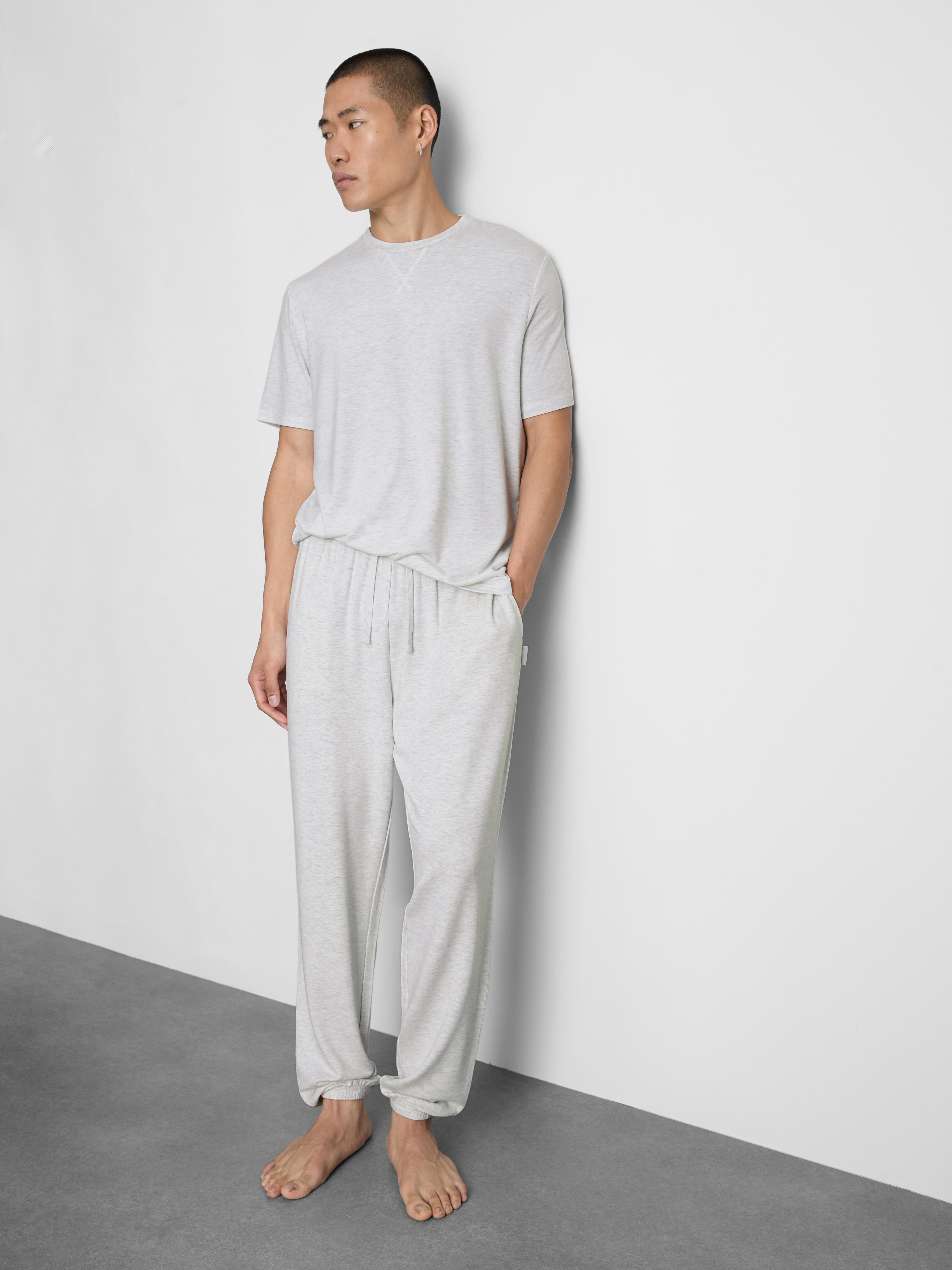 Cuffed-Leg Drawstring Pajama Bottoms