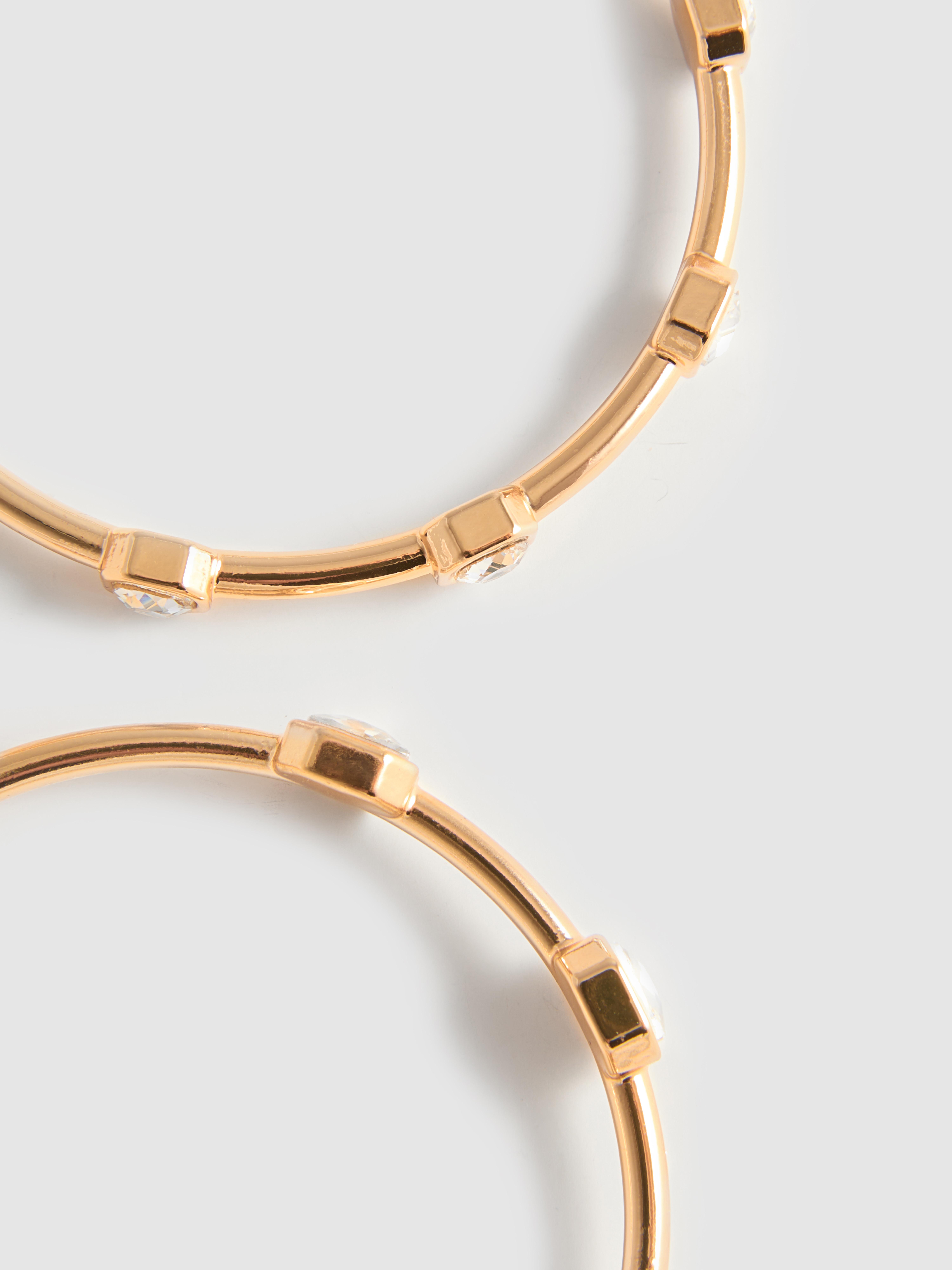 2pk Chunky Rhinestone Bracelets