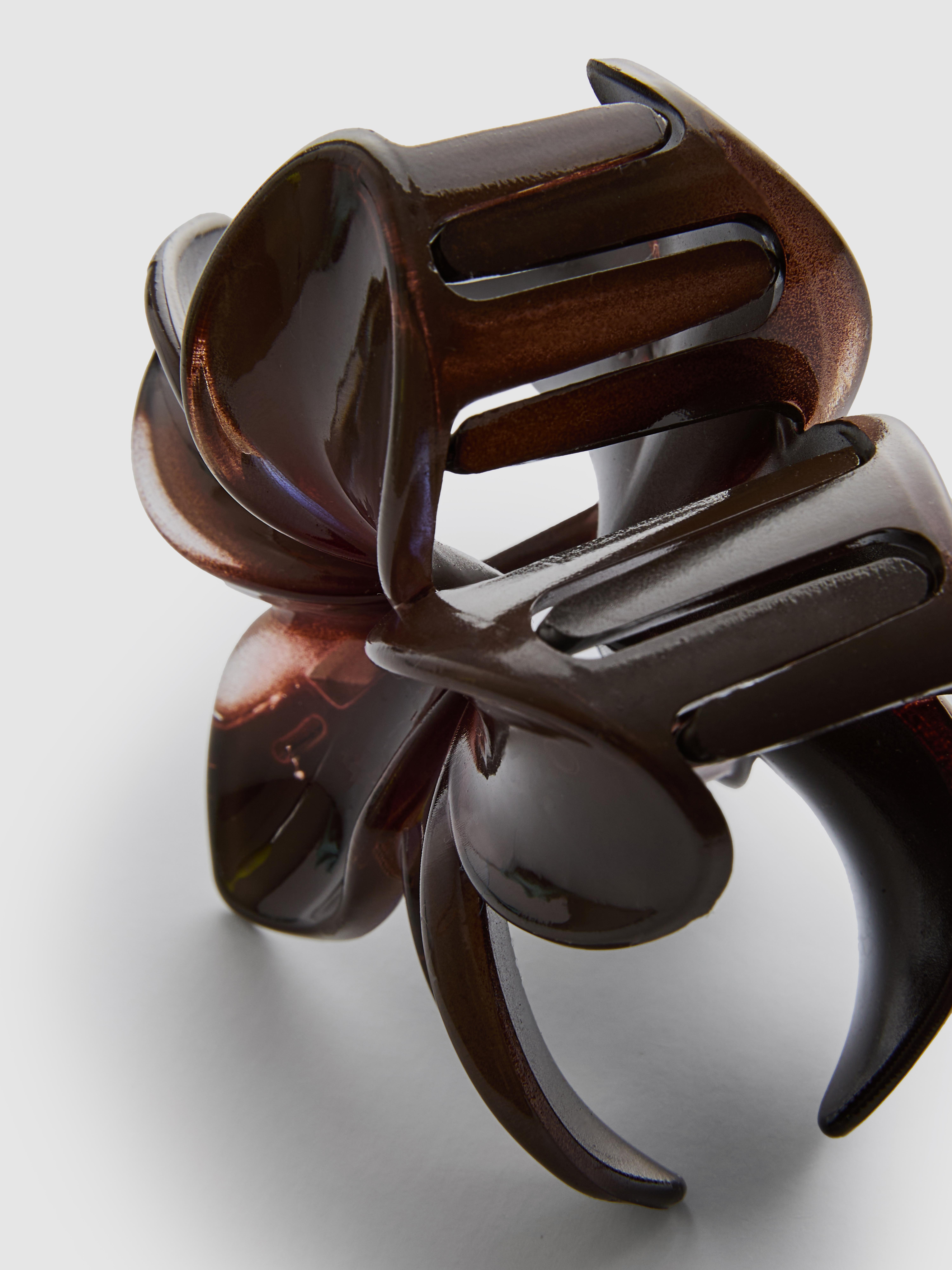 1pk Brown Orchid Claw Clip