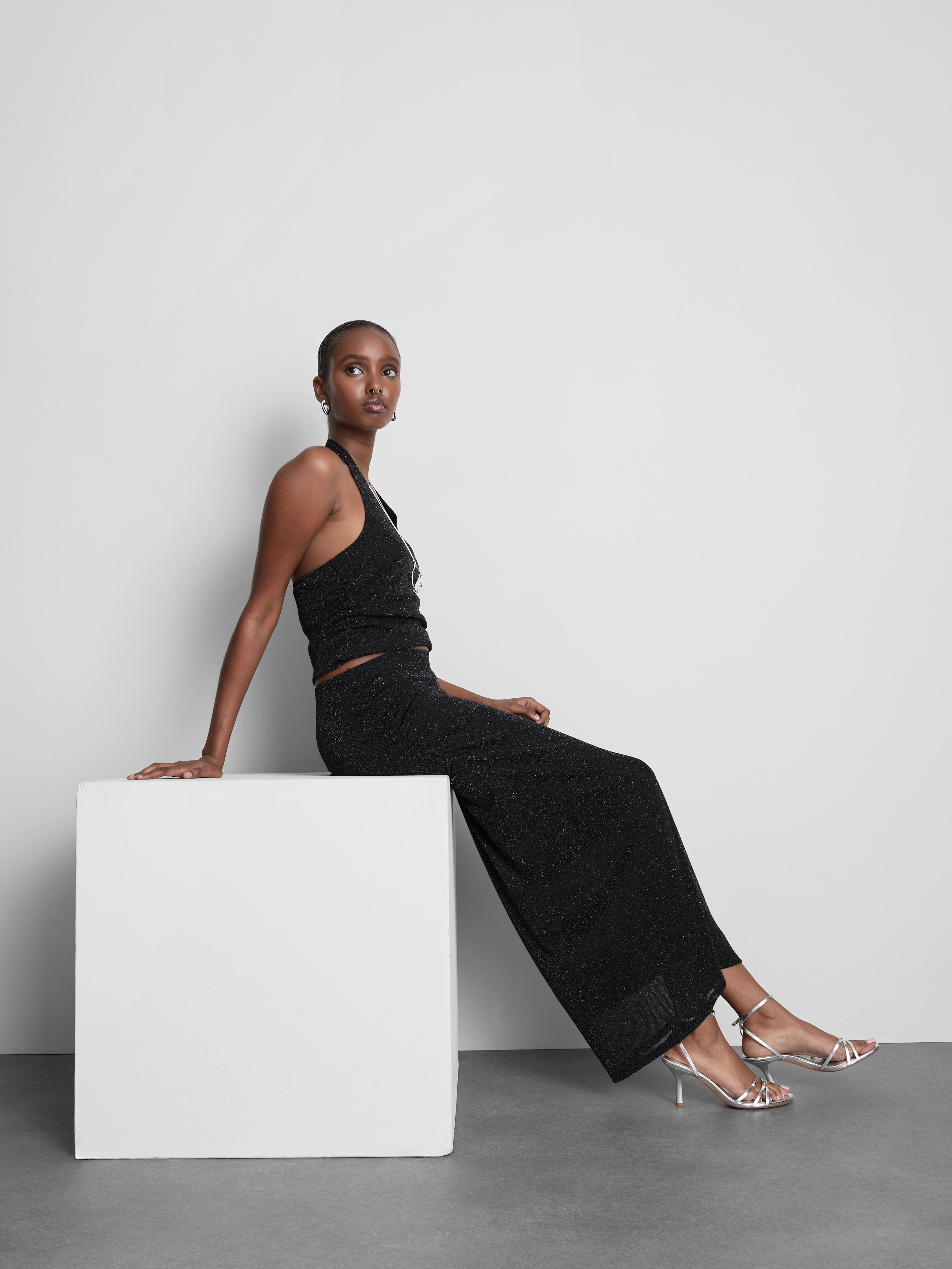 Long Sparkly Knitted Skirt