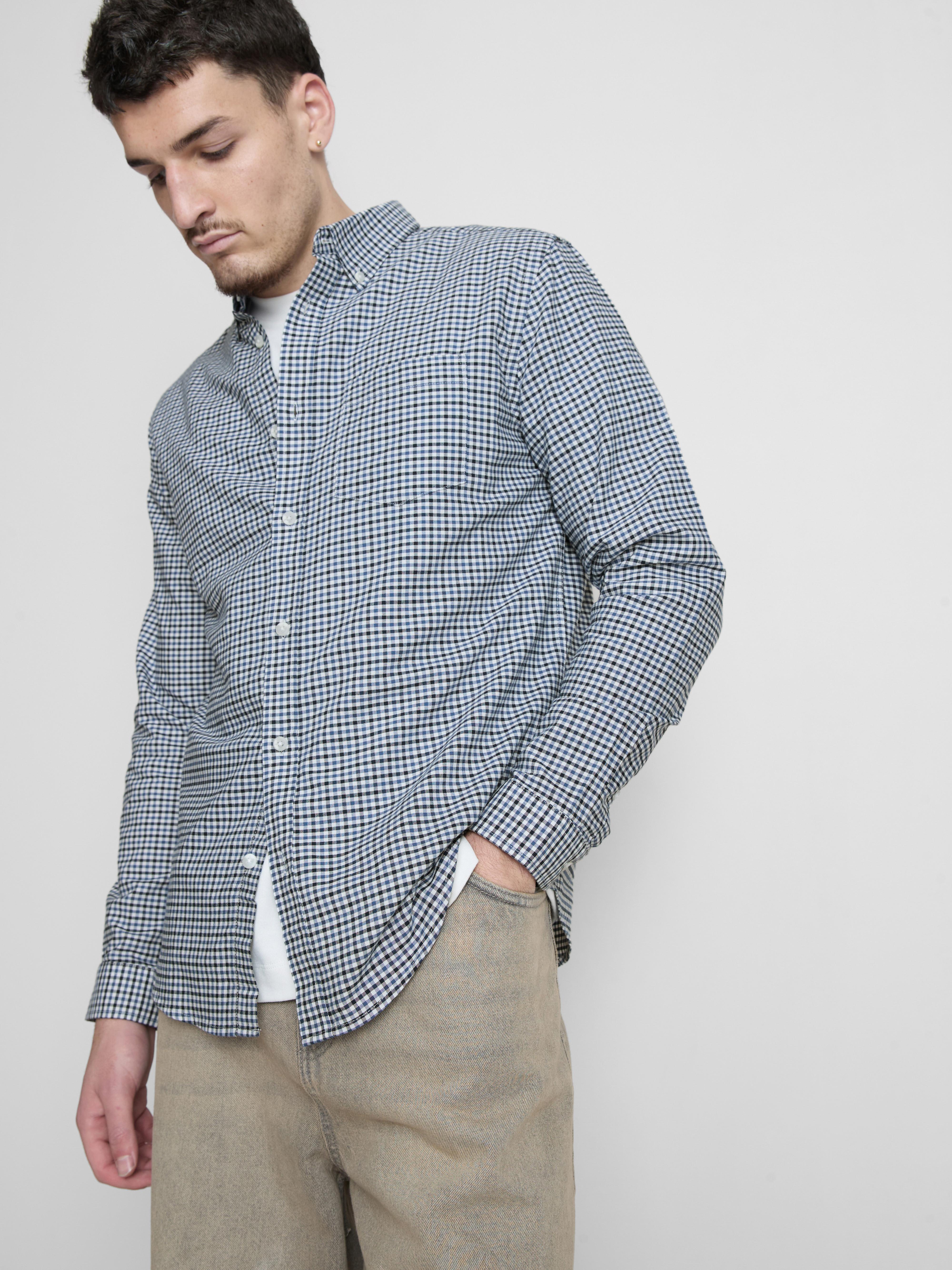 Long Sleeve Check Oxford Shirt