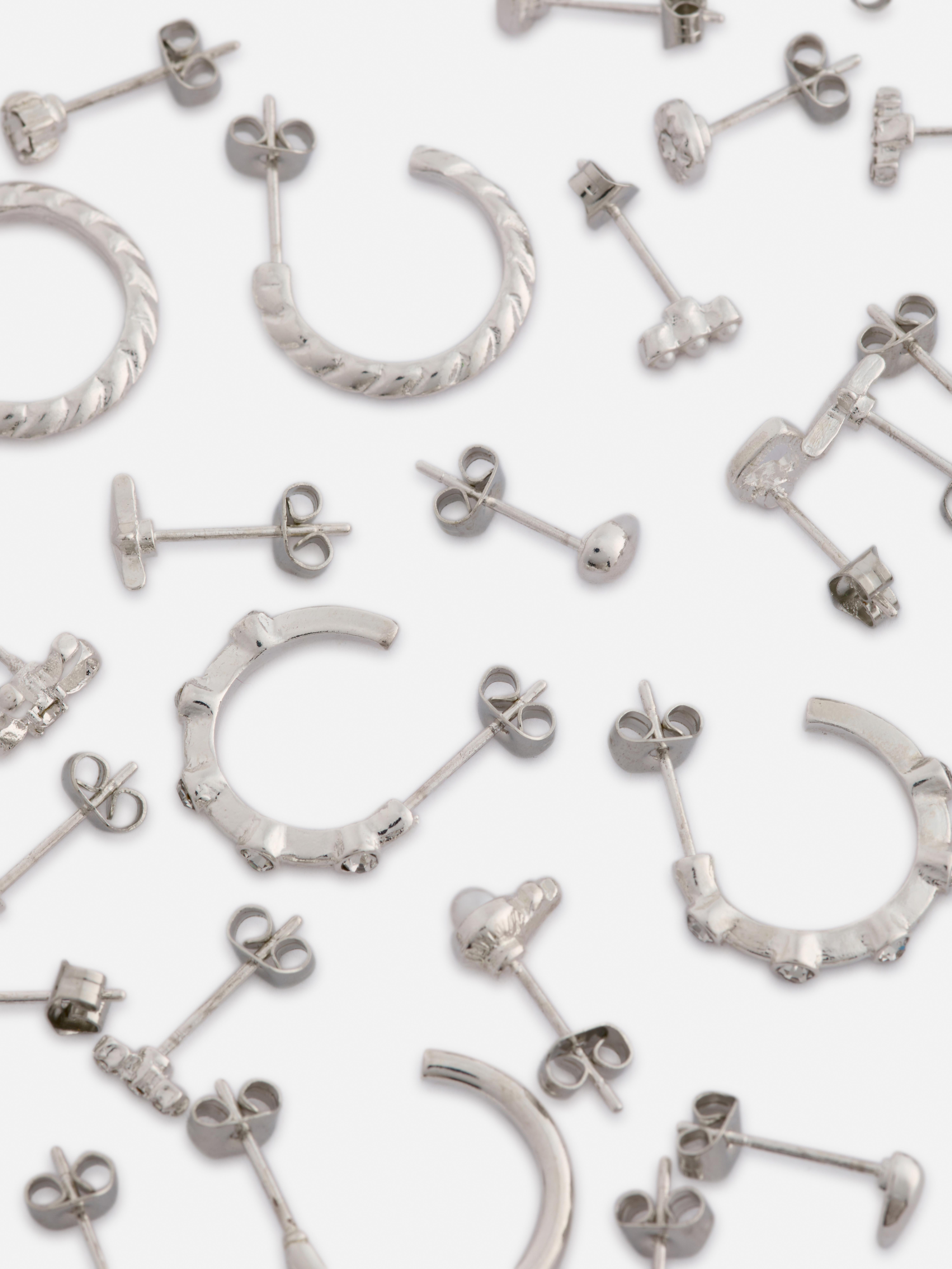 15pk Stud And Hoop Earrings