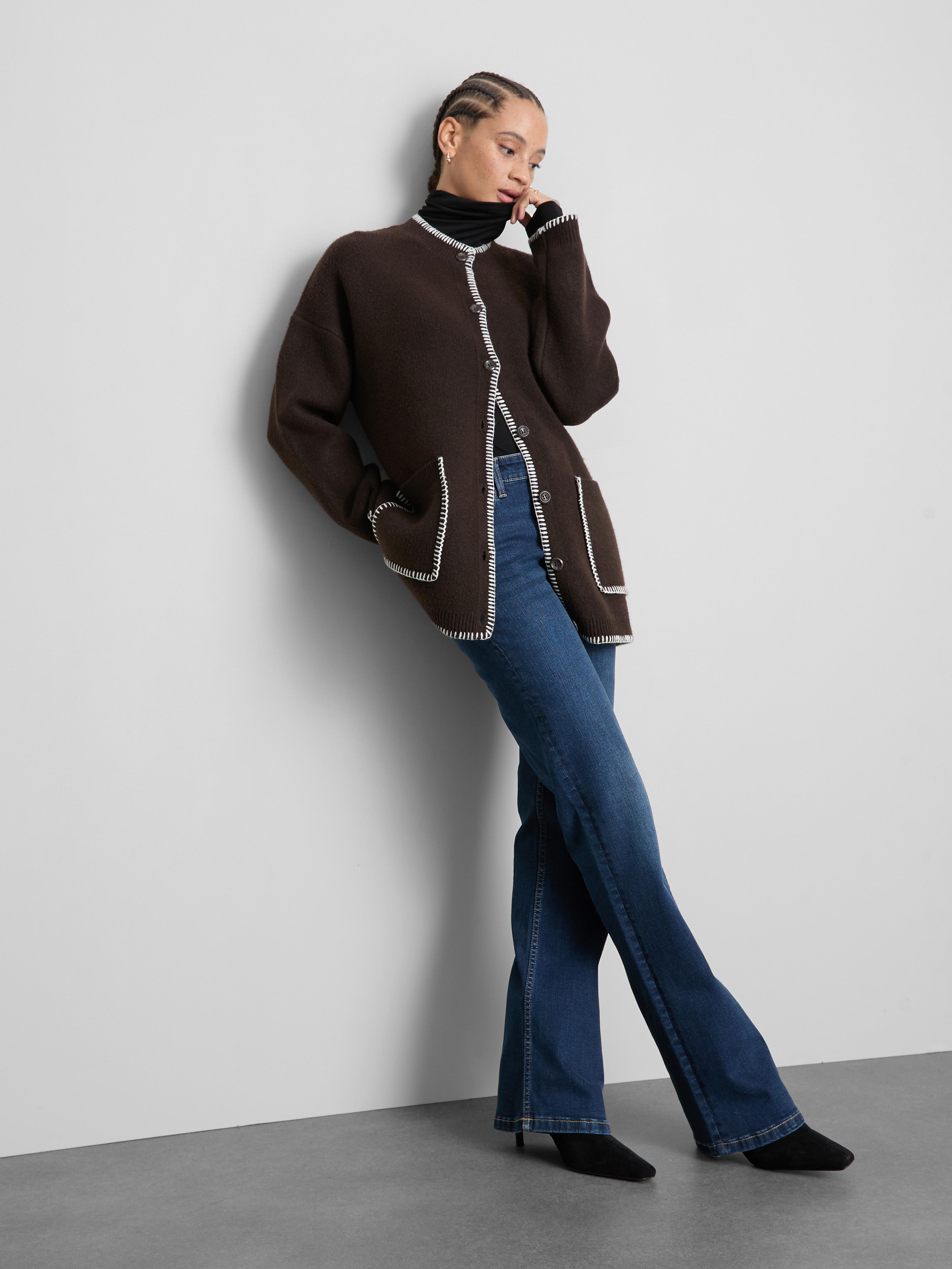 MAJOR FIND | Paula Echevarría Contrast Stitch Cardigan