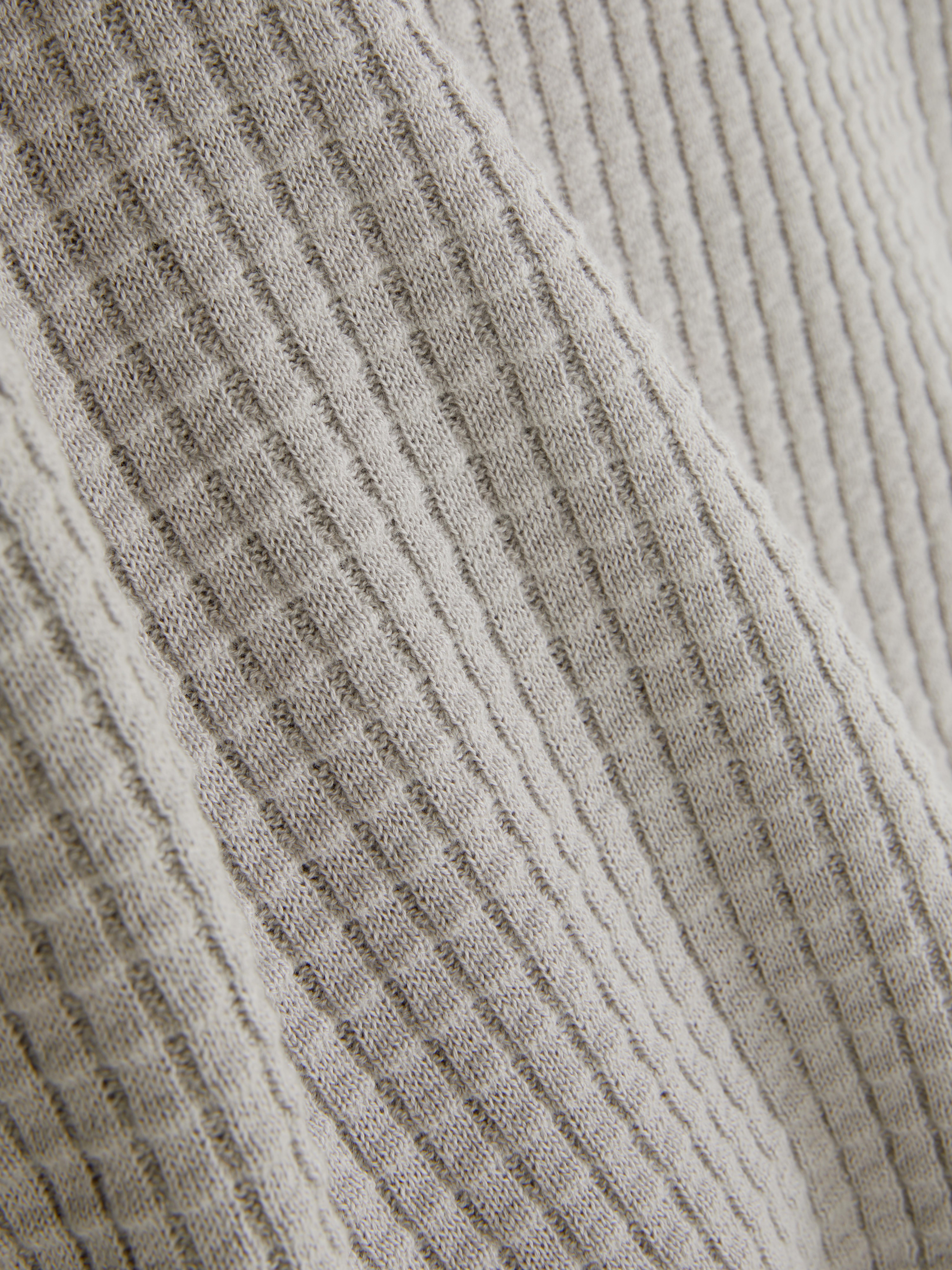 Textured Polo Sweater