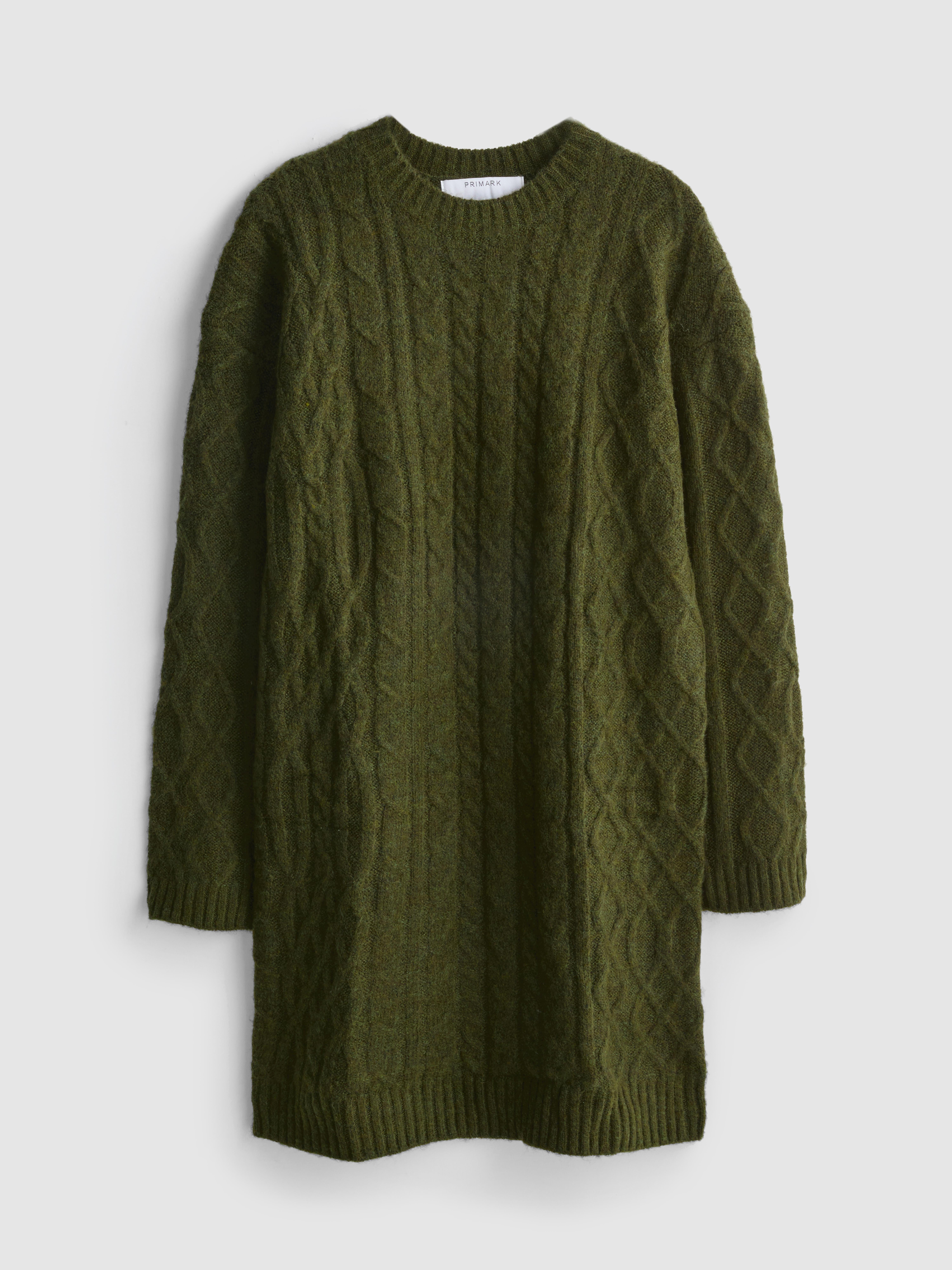 Cable Knit Mini Sweater Dress