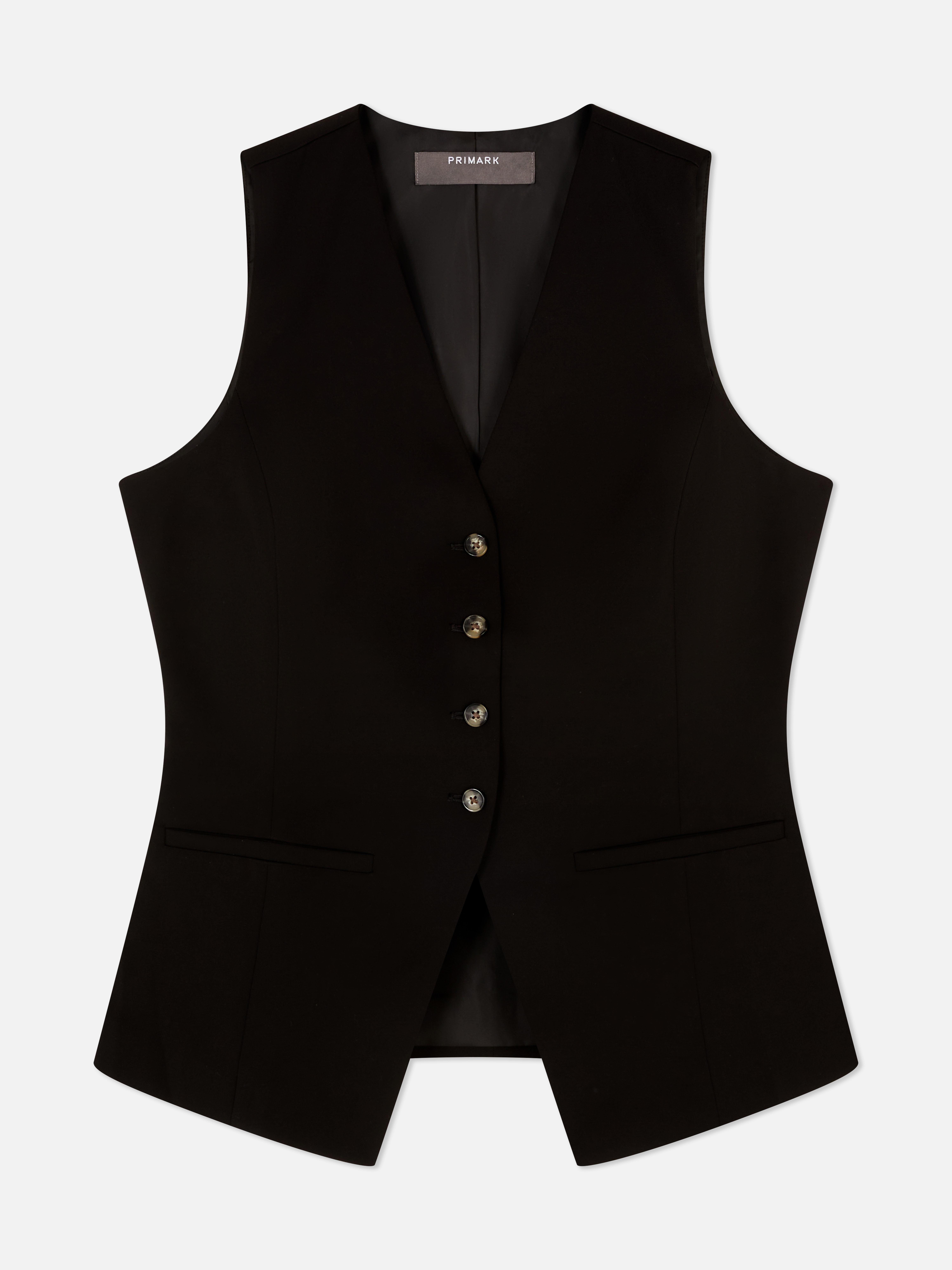 V-Neck Longline Waistcoat