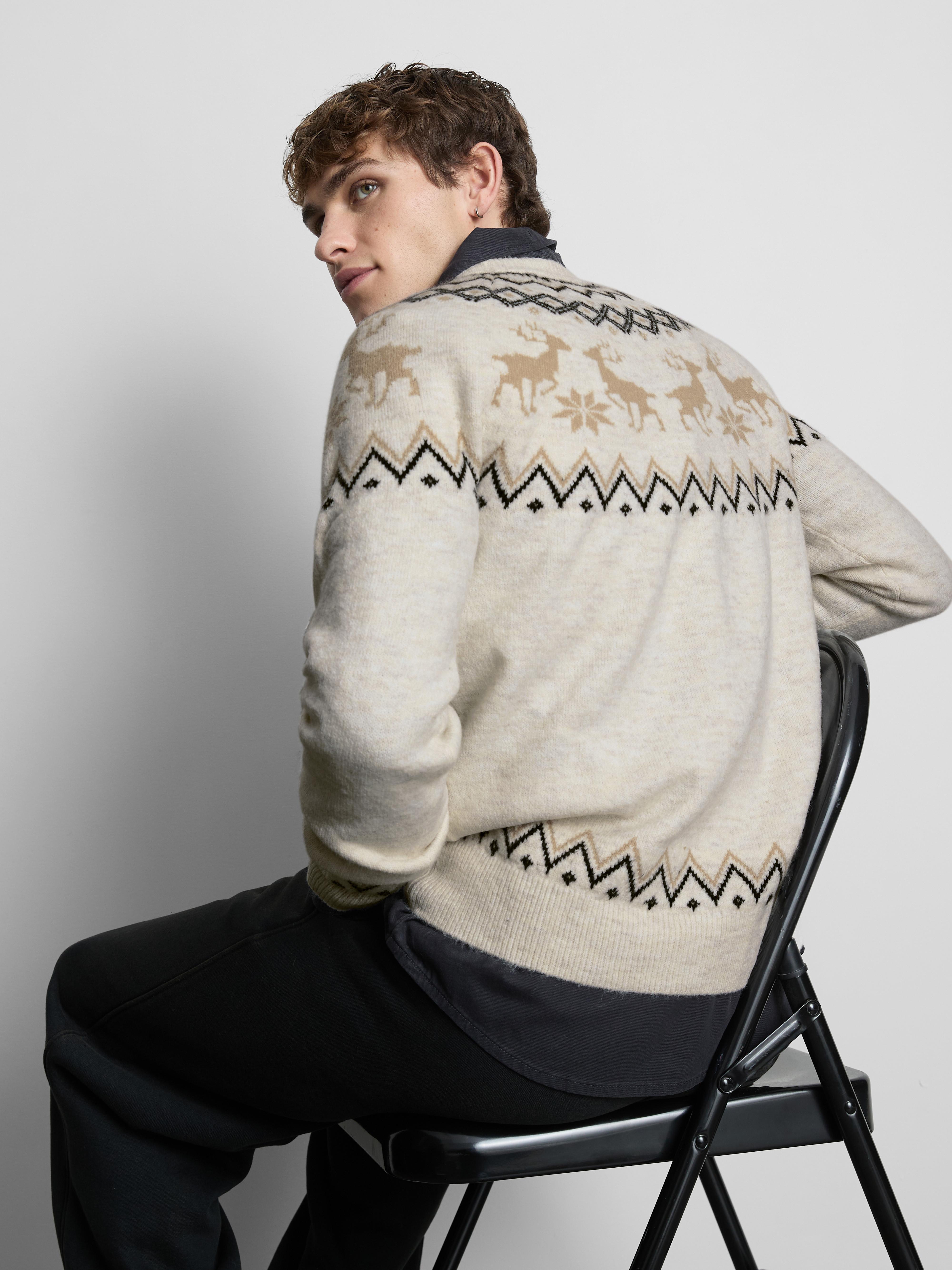 Men's Reindeer Fair Isle Family Christmas Sweater