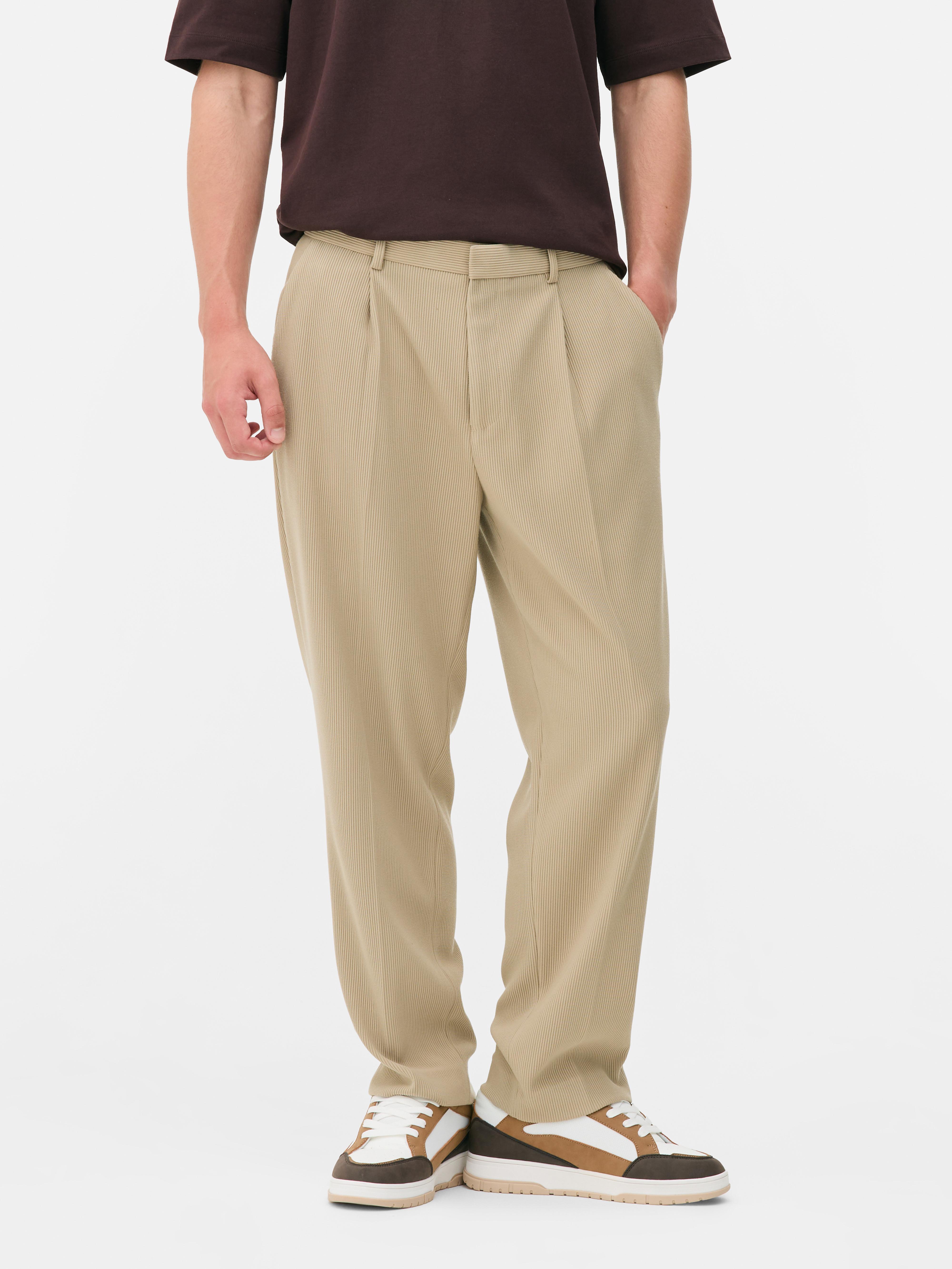 Slim Fit Plisse Pants