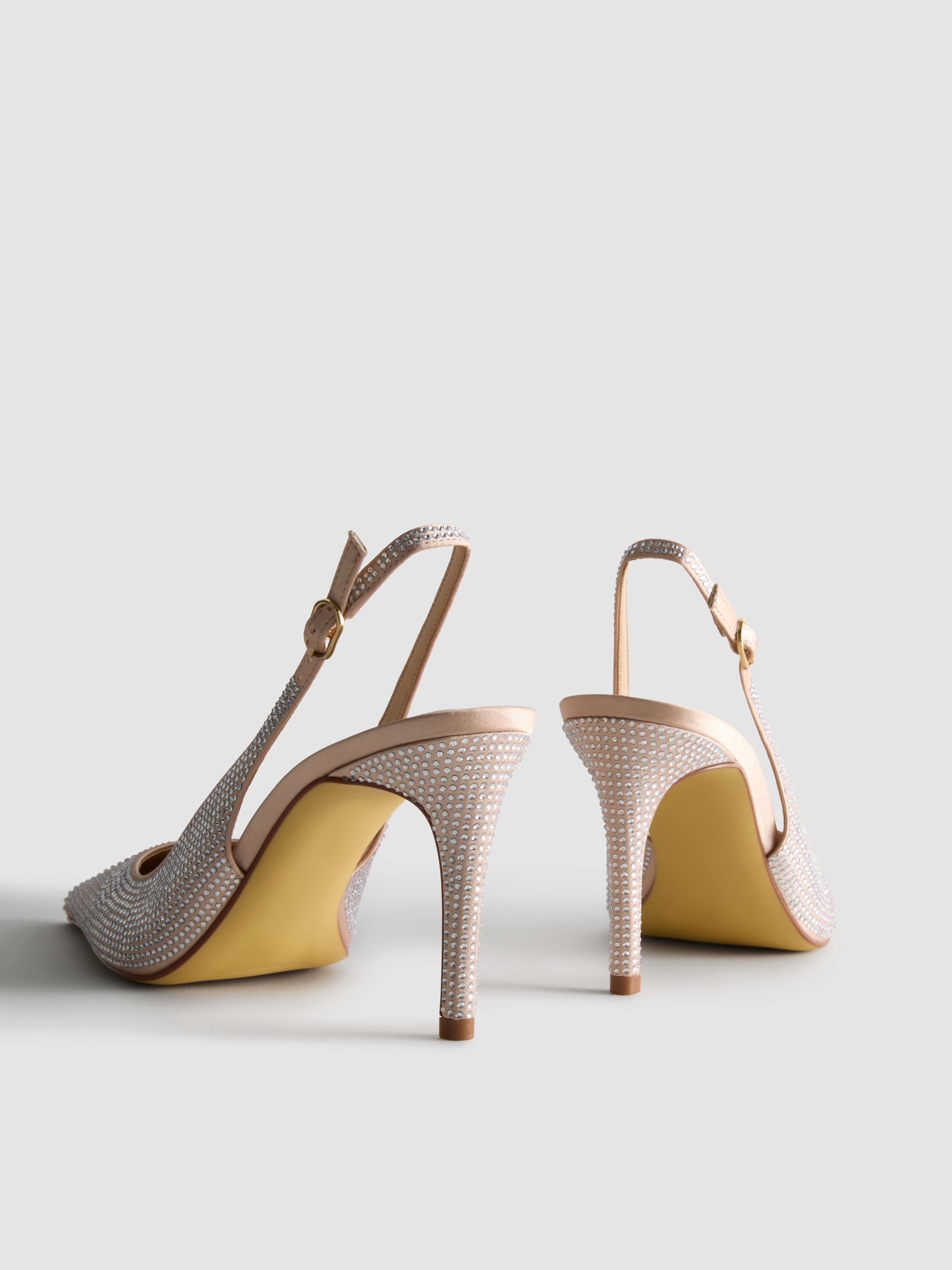 Hot Fix Sling Back Court Heels