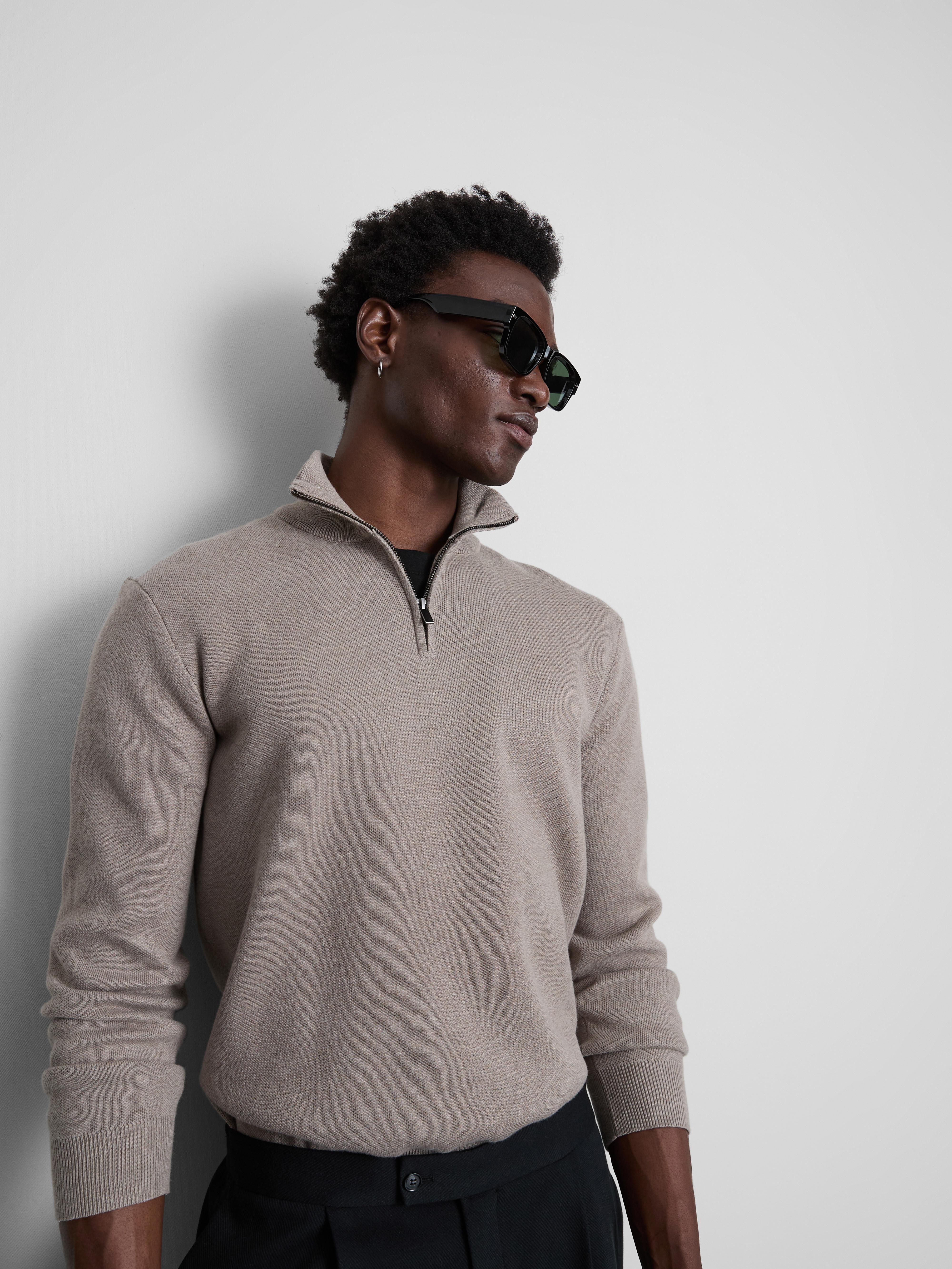 Half-Zip Funnel Neck Sweater