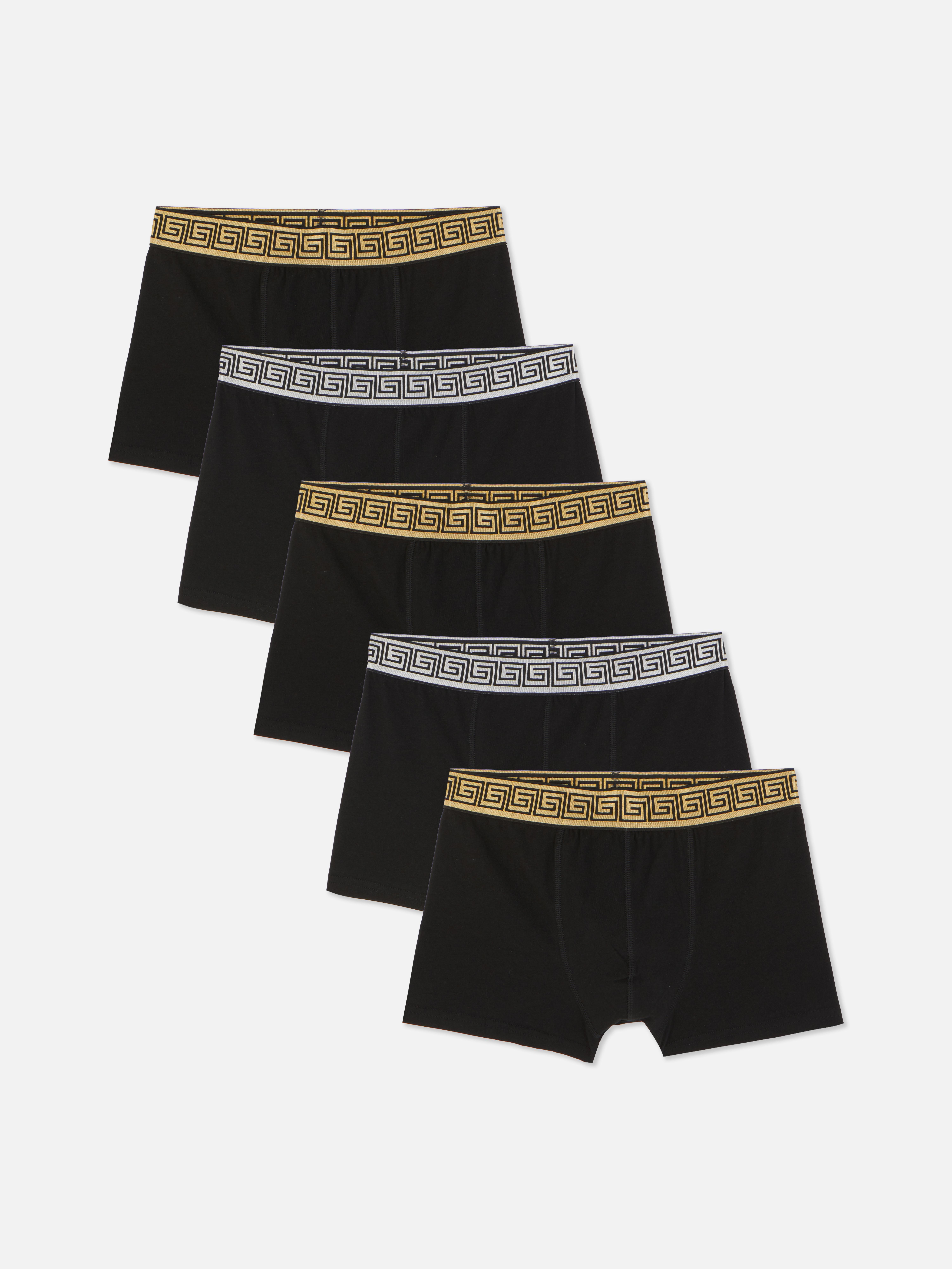 5-Pack Metallic Waistband Boxer Briefs