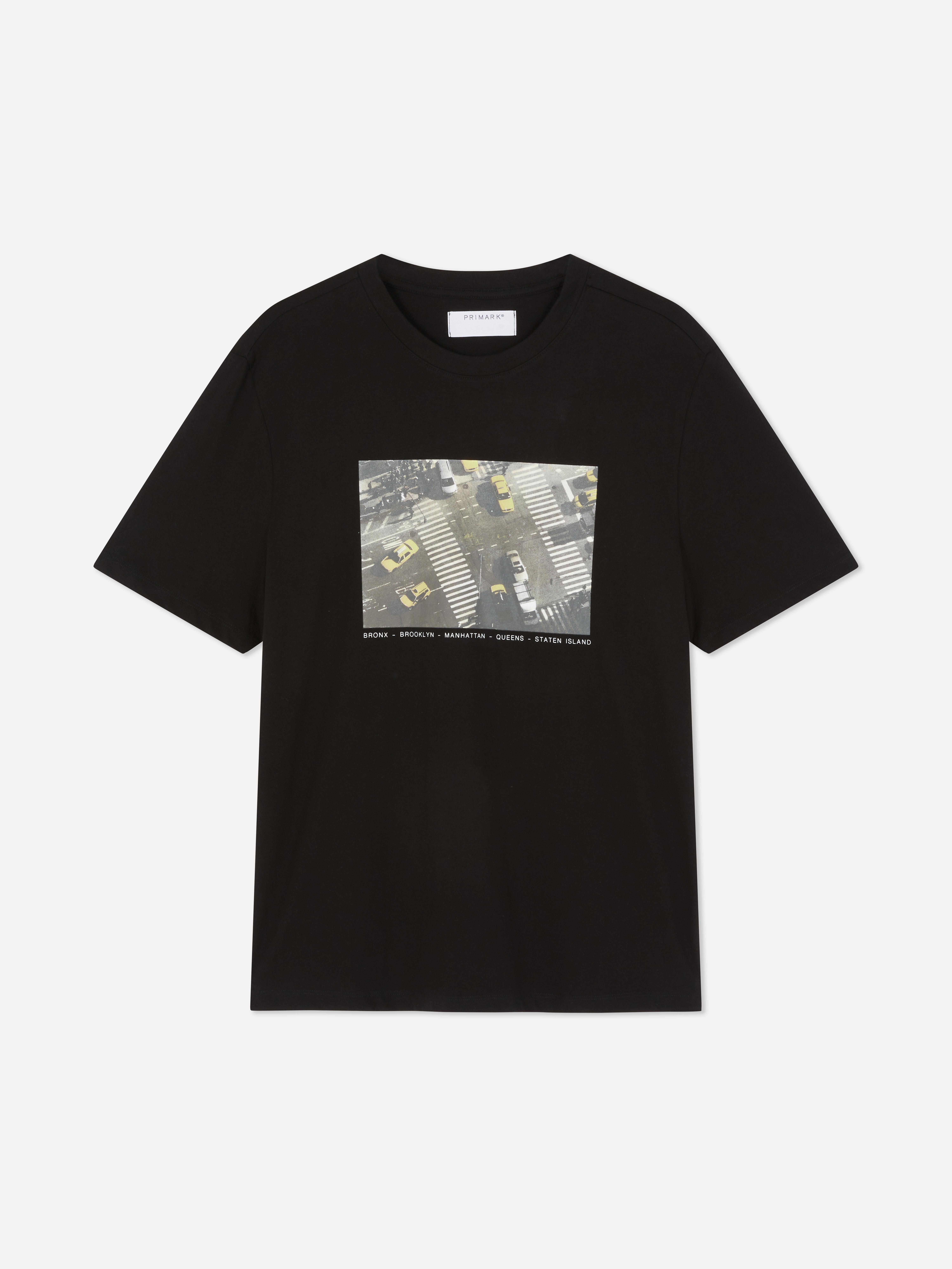 Taxi Graphic Short-Sleeved T-Shirt