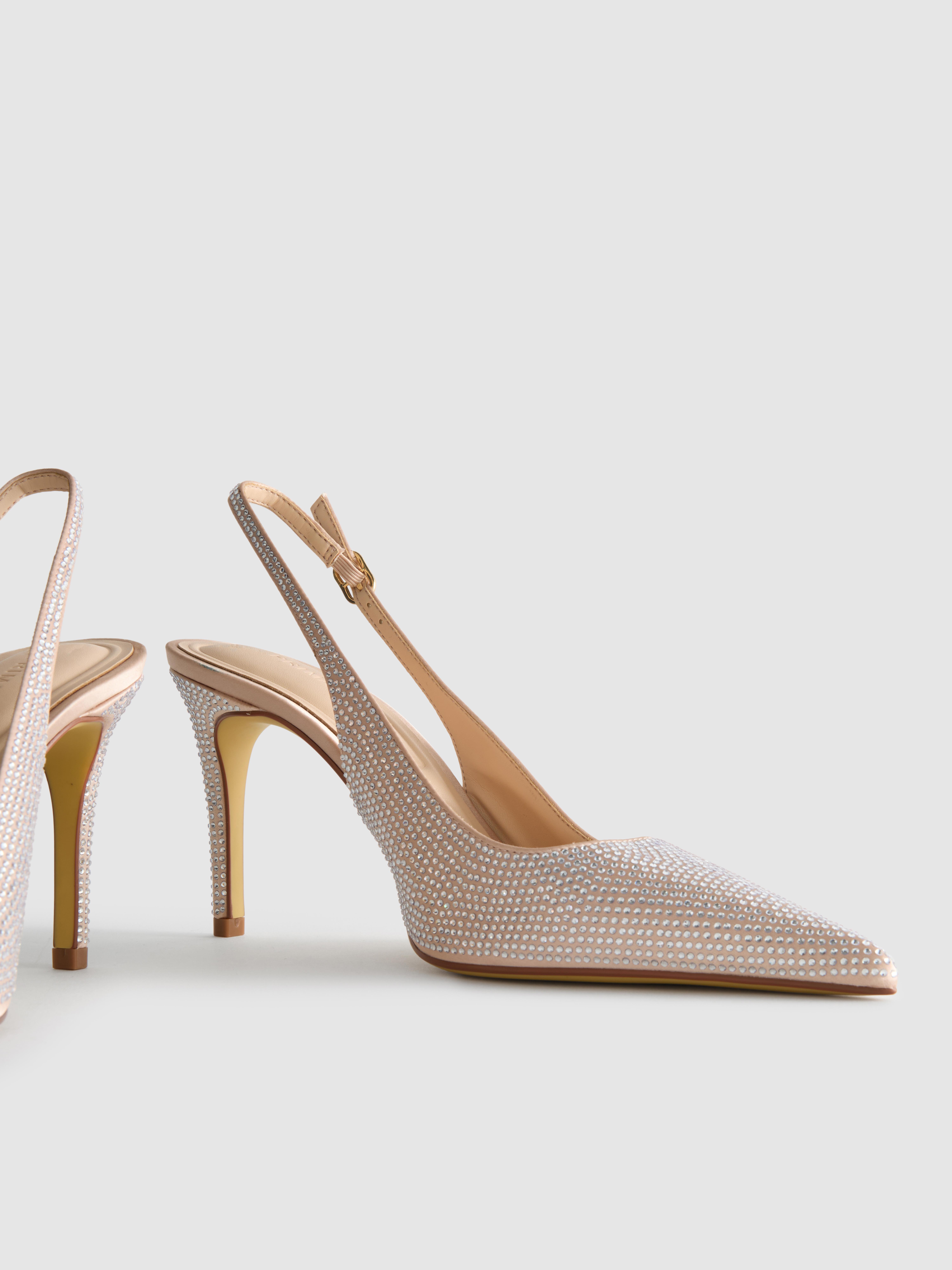 Hot Fix Sling Back Court Heels